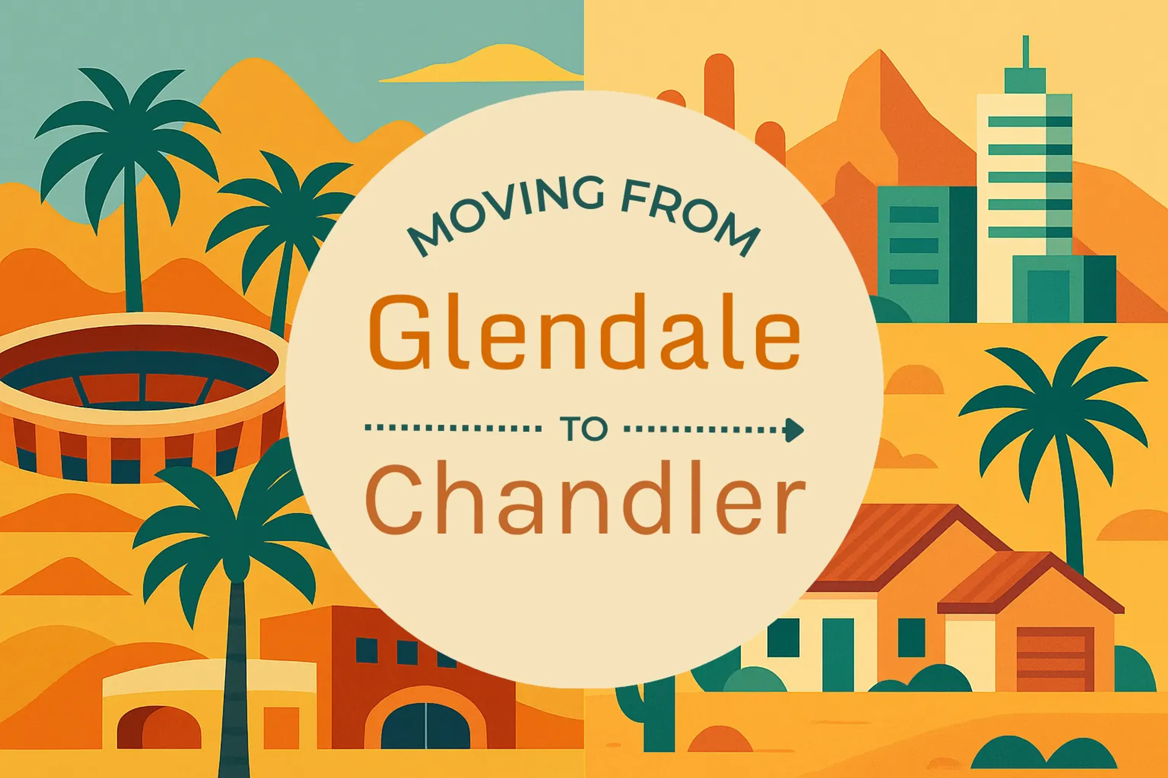 Side-by-side comparison of Glendale to Chandler moving companies