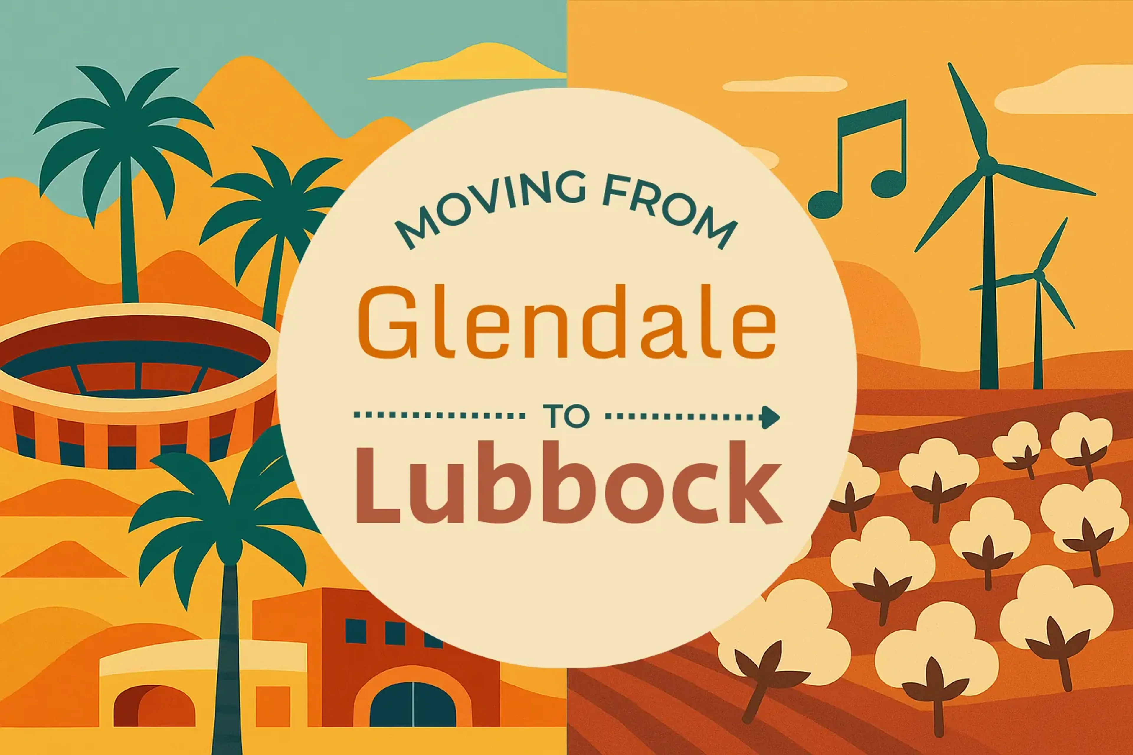 Side-by-side comparison of Glendale to Lubbock moving companies