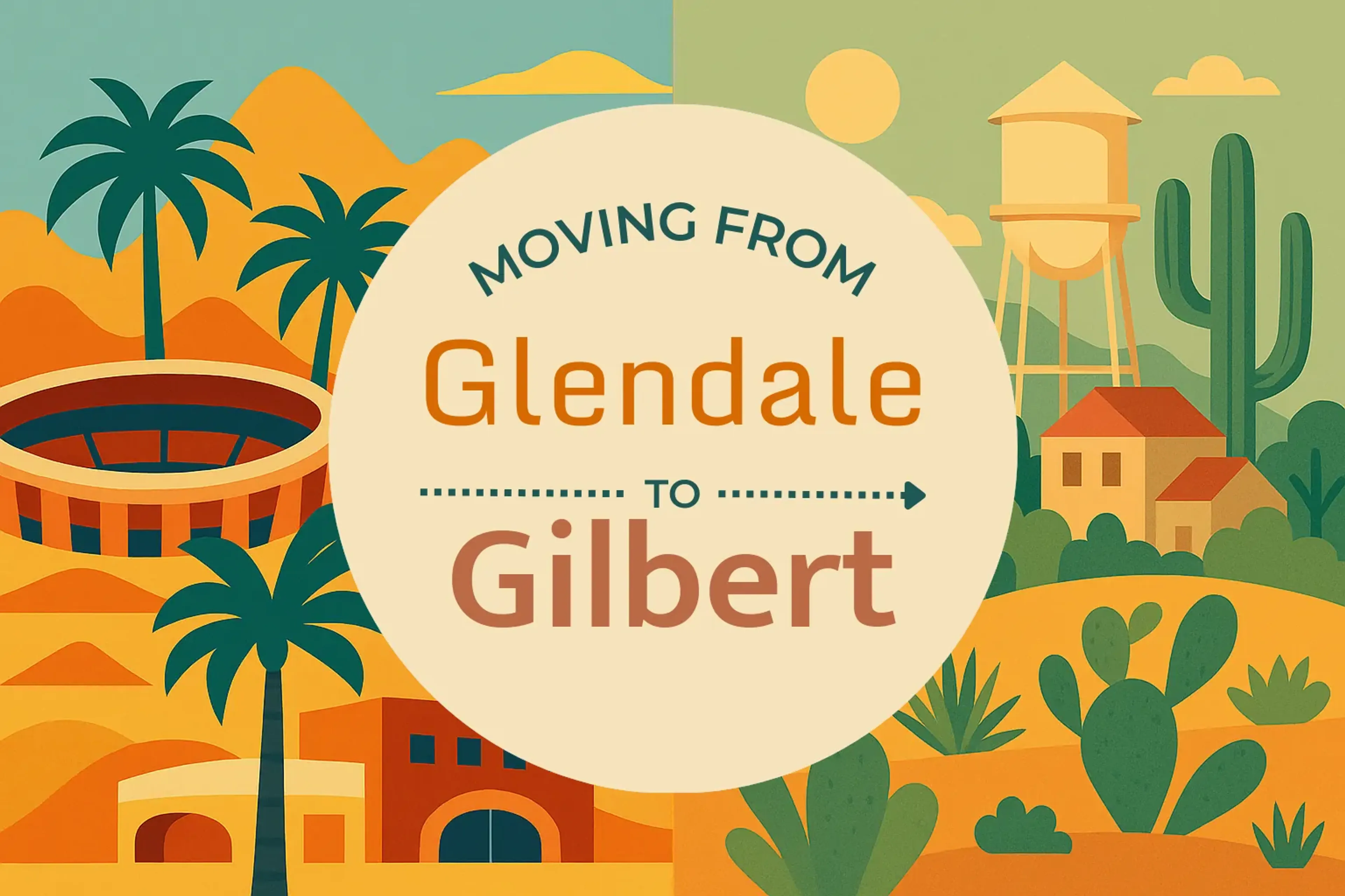 Side-by-side comparison of Glendale to Gilbert moving companies