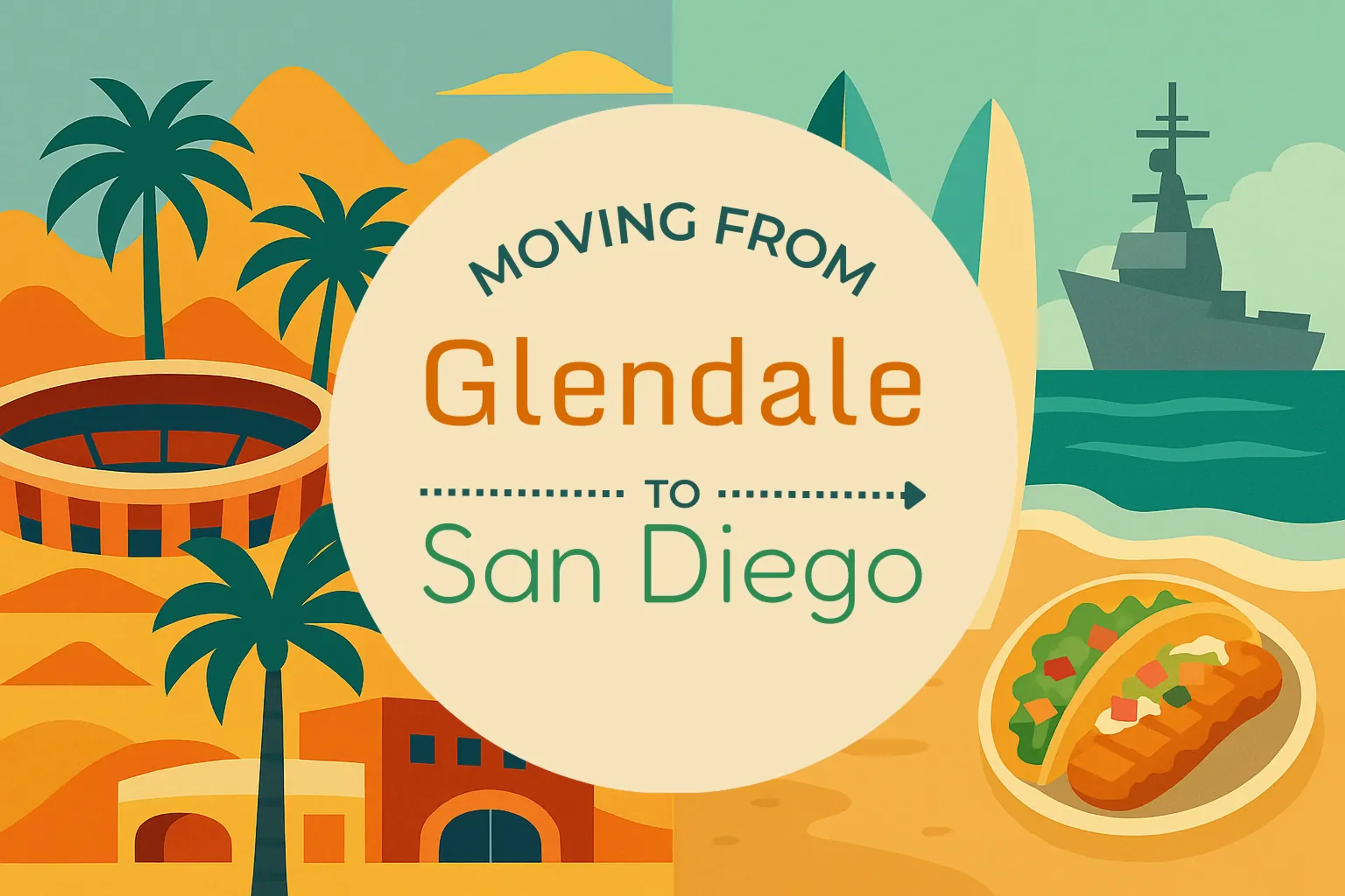 Side-by-side comparison of Glendale to San Diego moving companies
