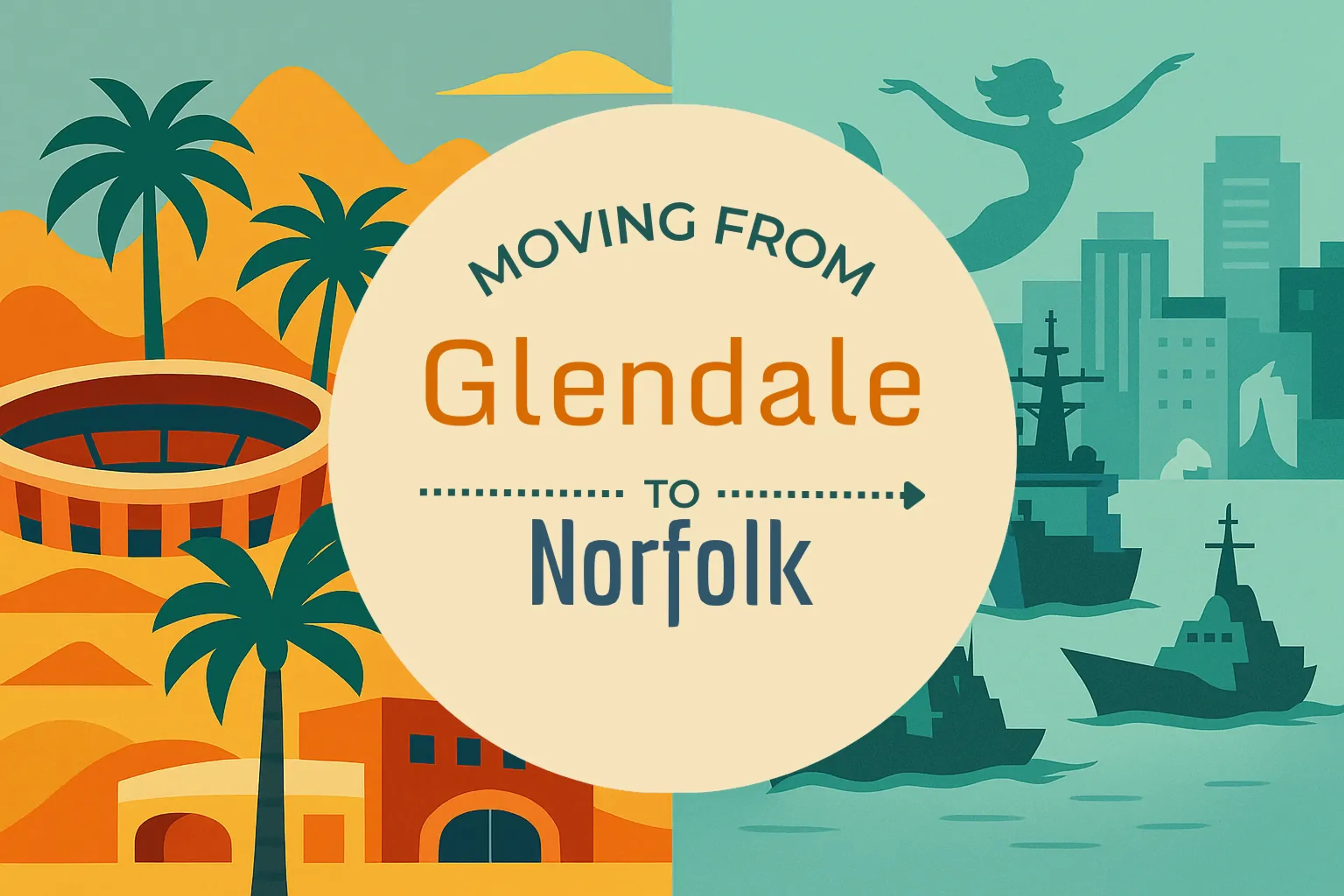 Side-by-side comparison of Glendale to Norfolk moving companies