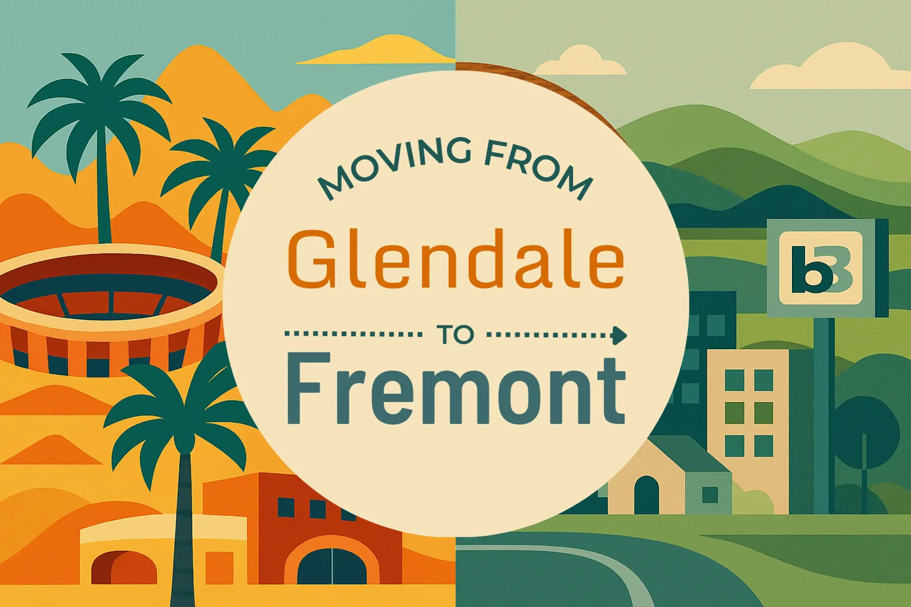 Side-by-side comparison of Glendale to Fremont moving companies