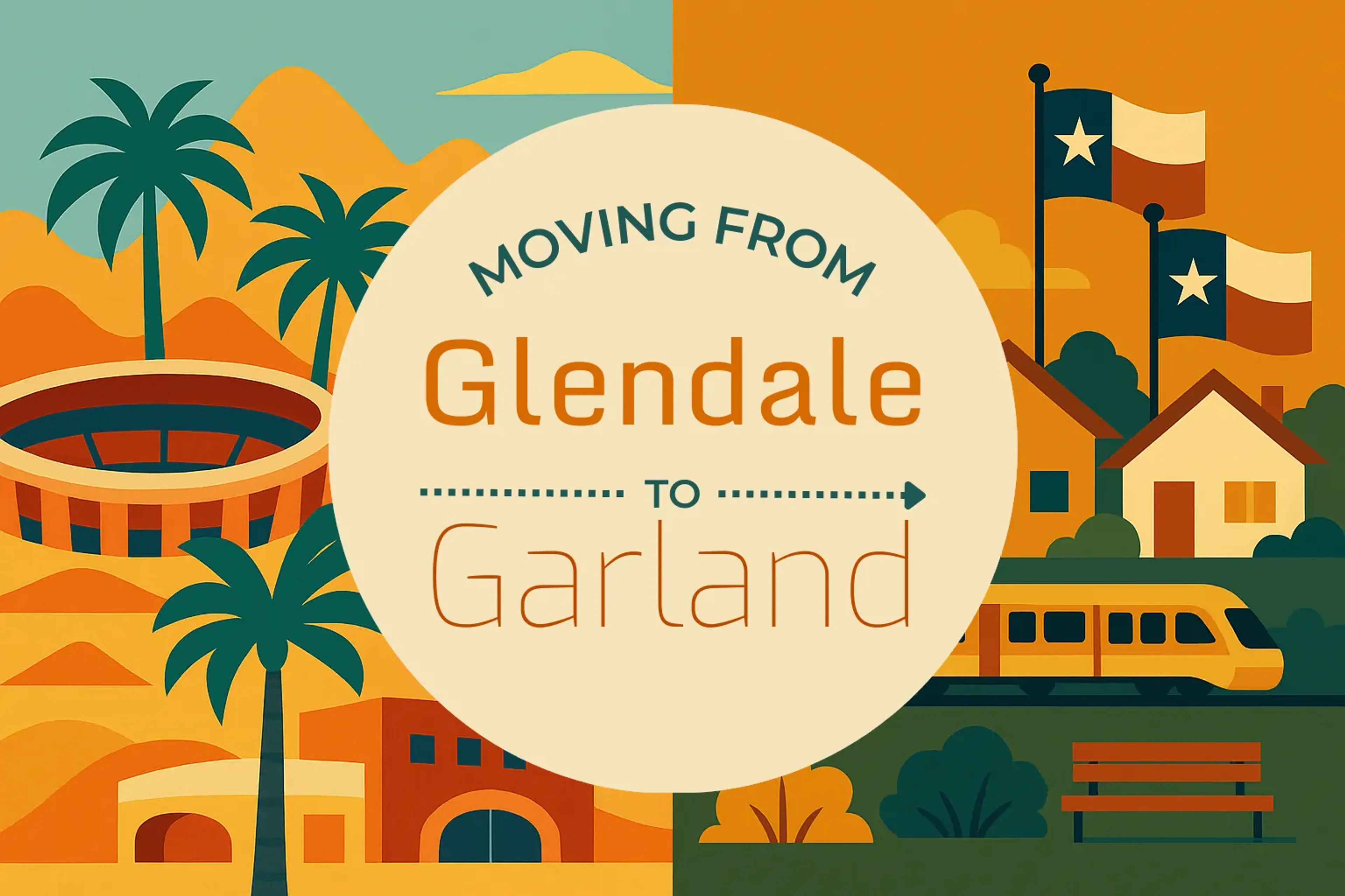 Side-by-side comparison of Glendale to Garland moving companies