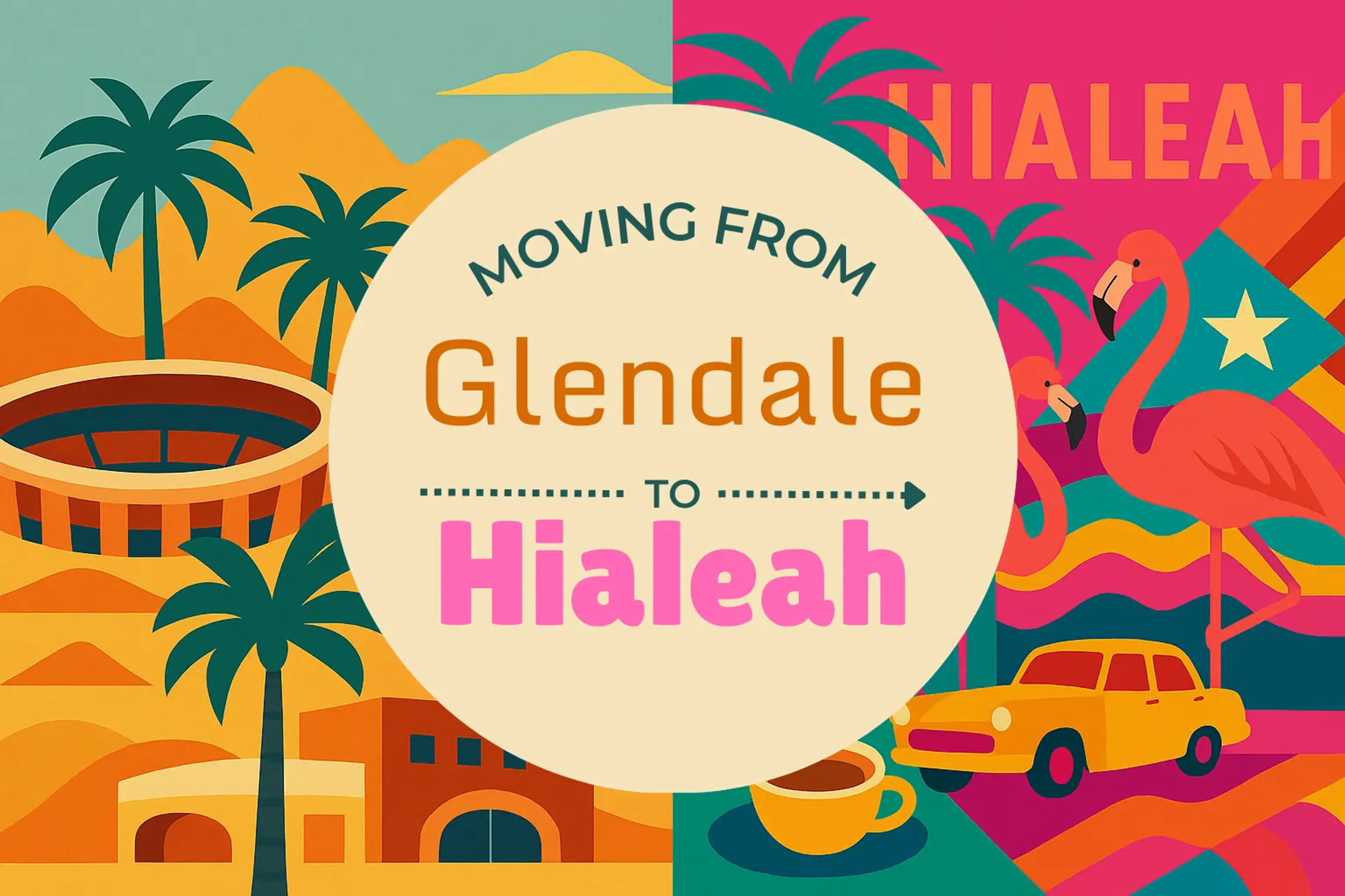 Side-by-side comparison of Glendale to Hialeah moving companies