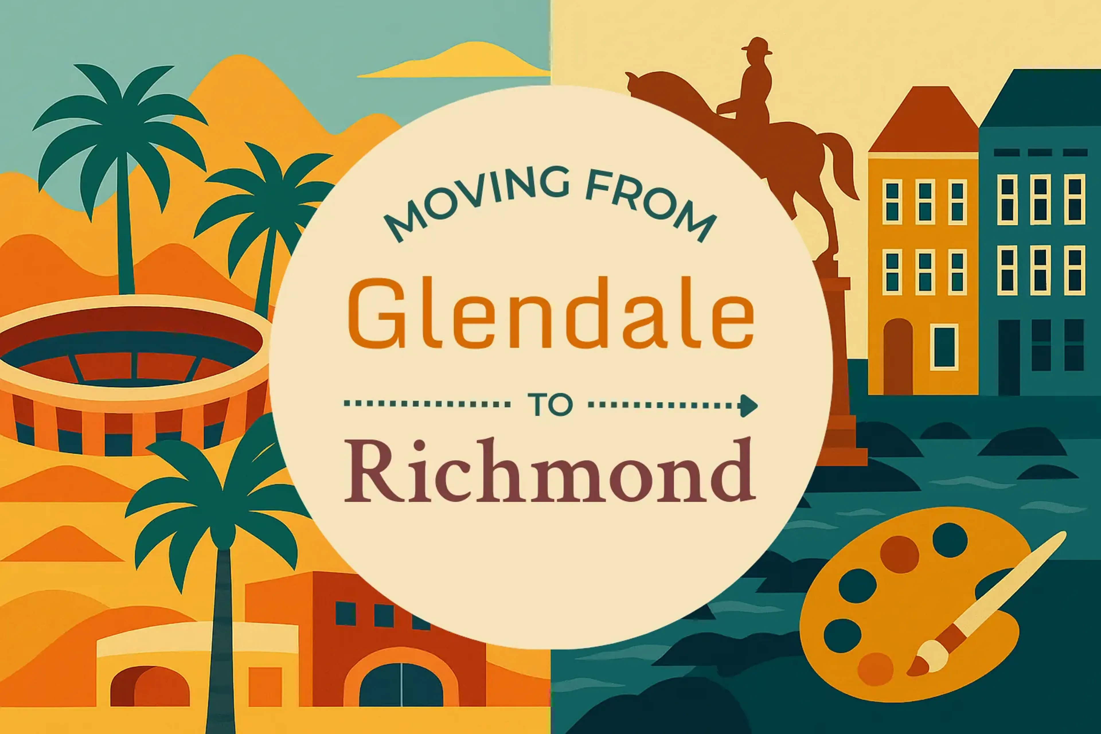 Side-by-side comparison of Glendale to Richmond moving companies