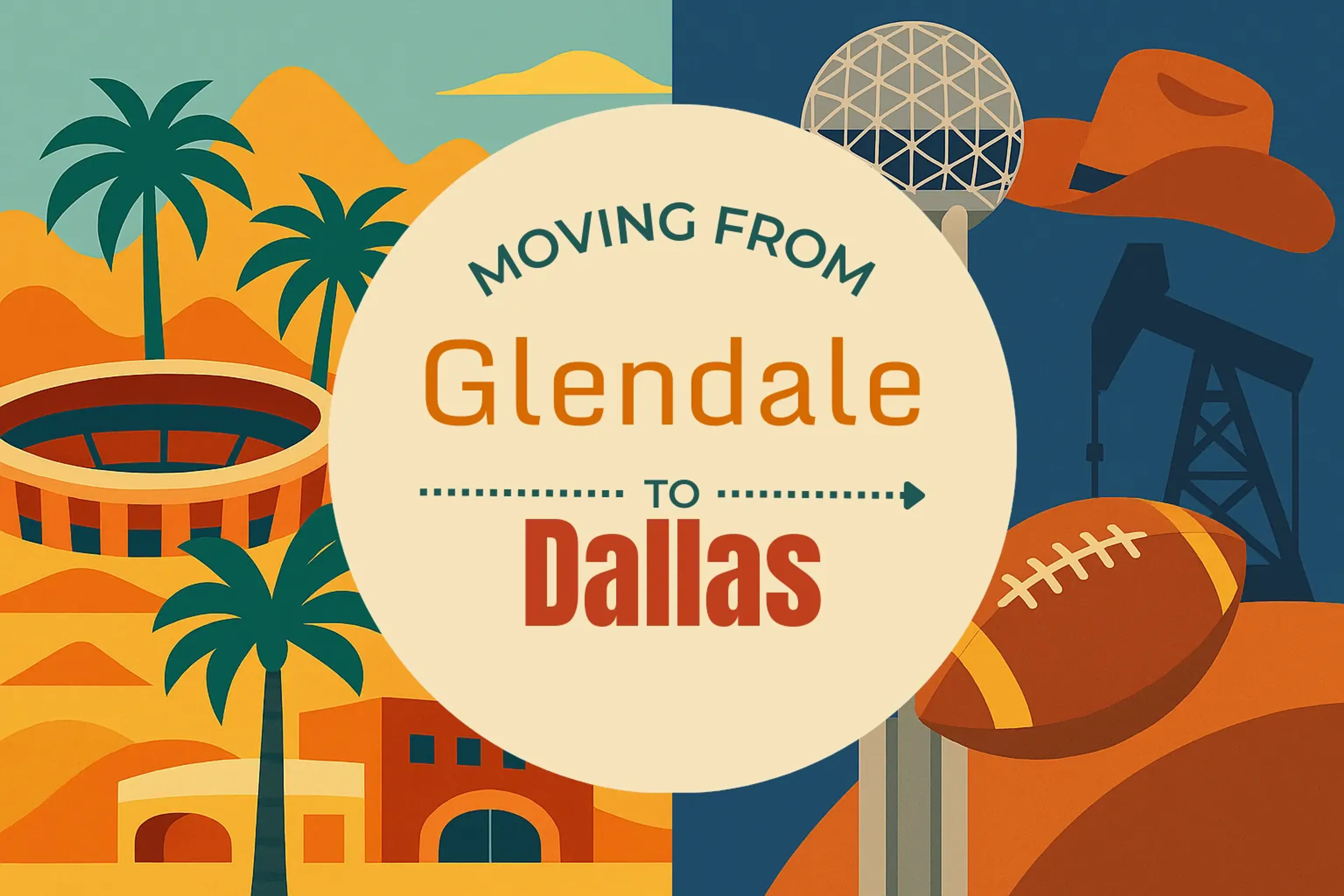 Side-by-side comparison of Glendale to Dallas moving companies