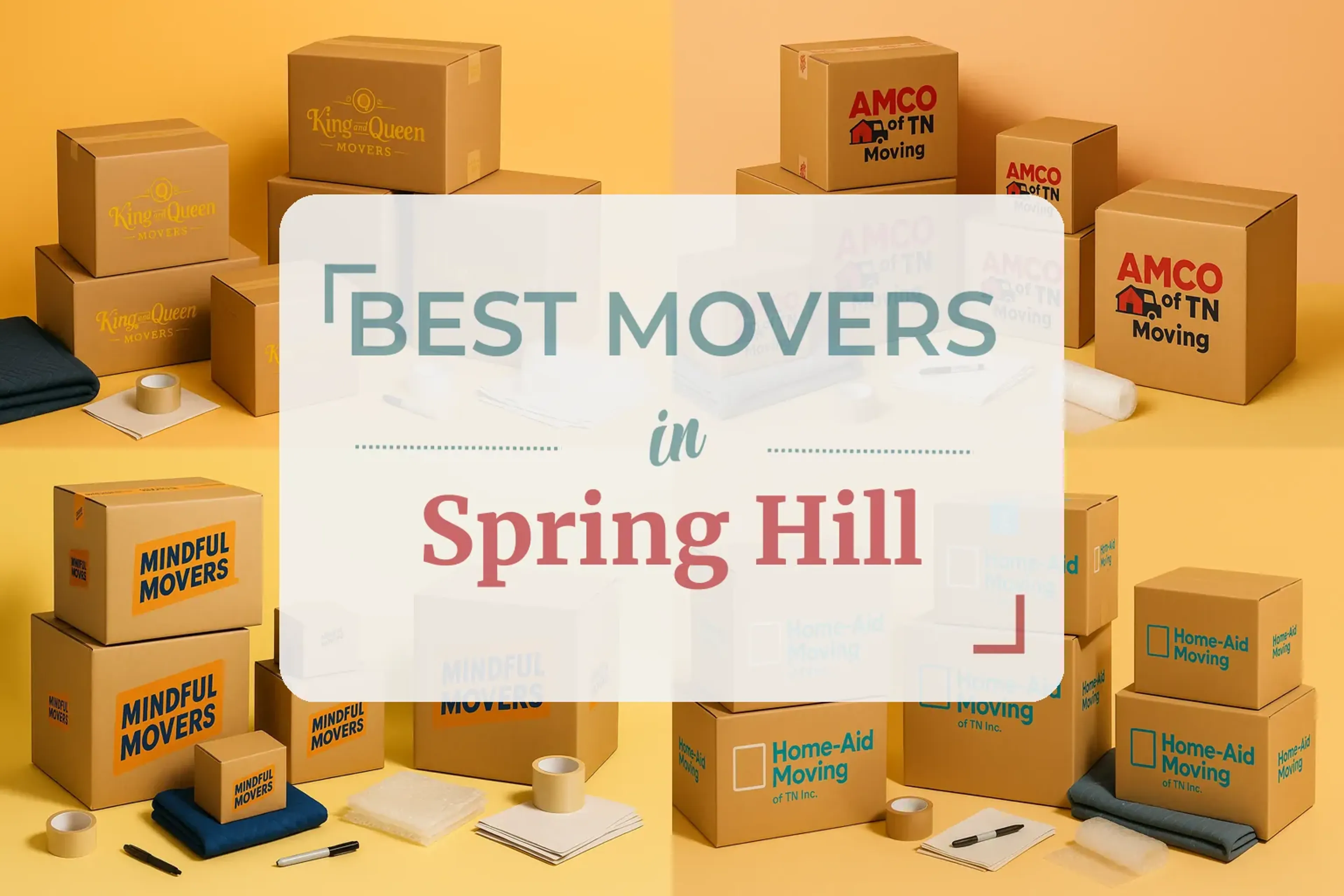 Side-by-side comparison of Spring Hill moving companies