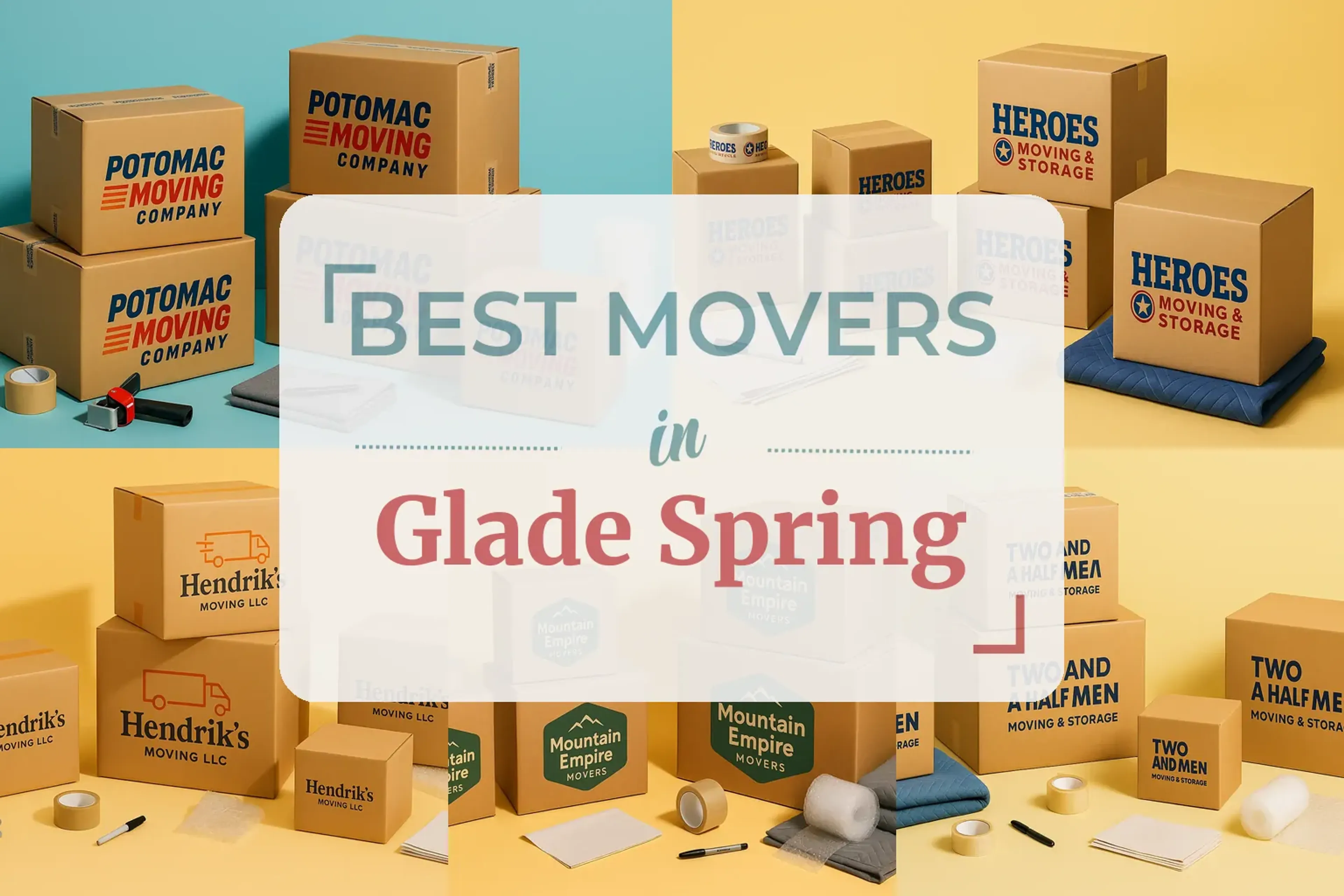 Side-by-side comparison of Glade Spring moving companies