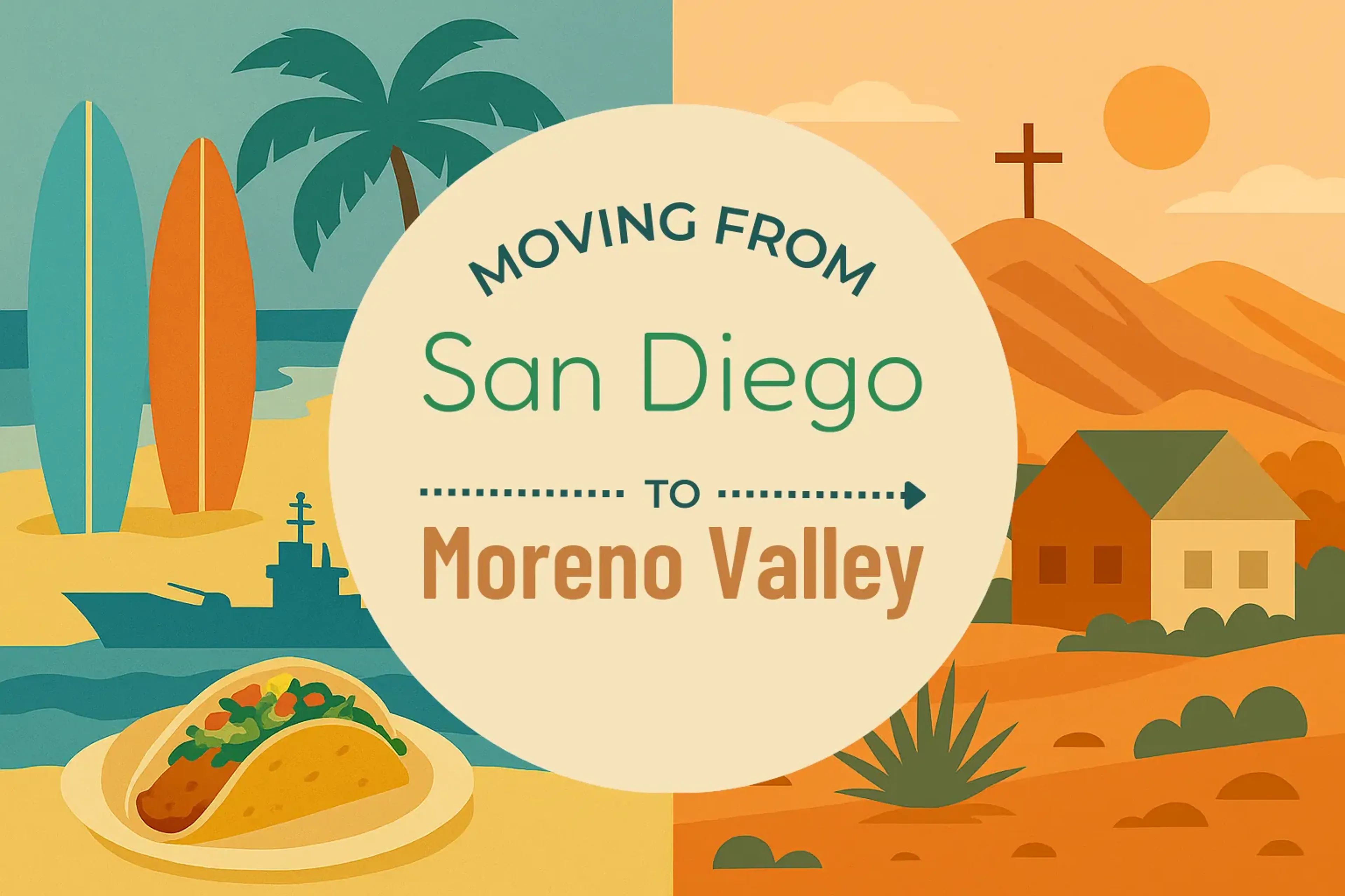 Side-by-side comparison of San Diego to Moreno Valley moving companies