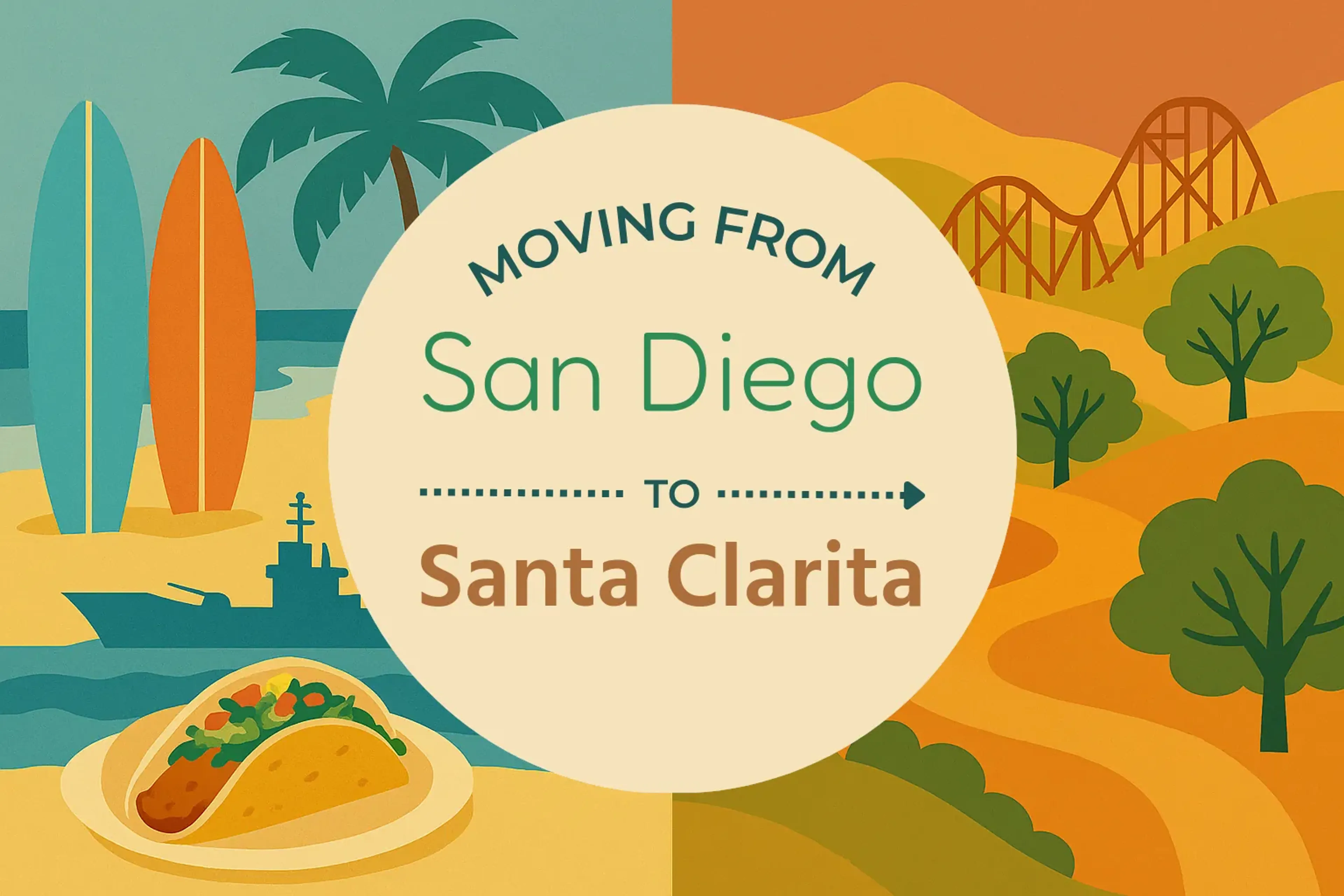 Side-by-side comparison of San Diego to Santa Clarita moving companies