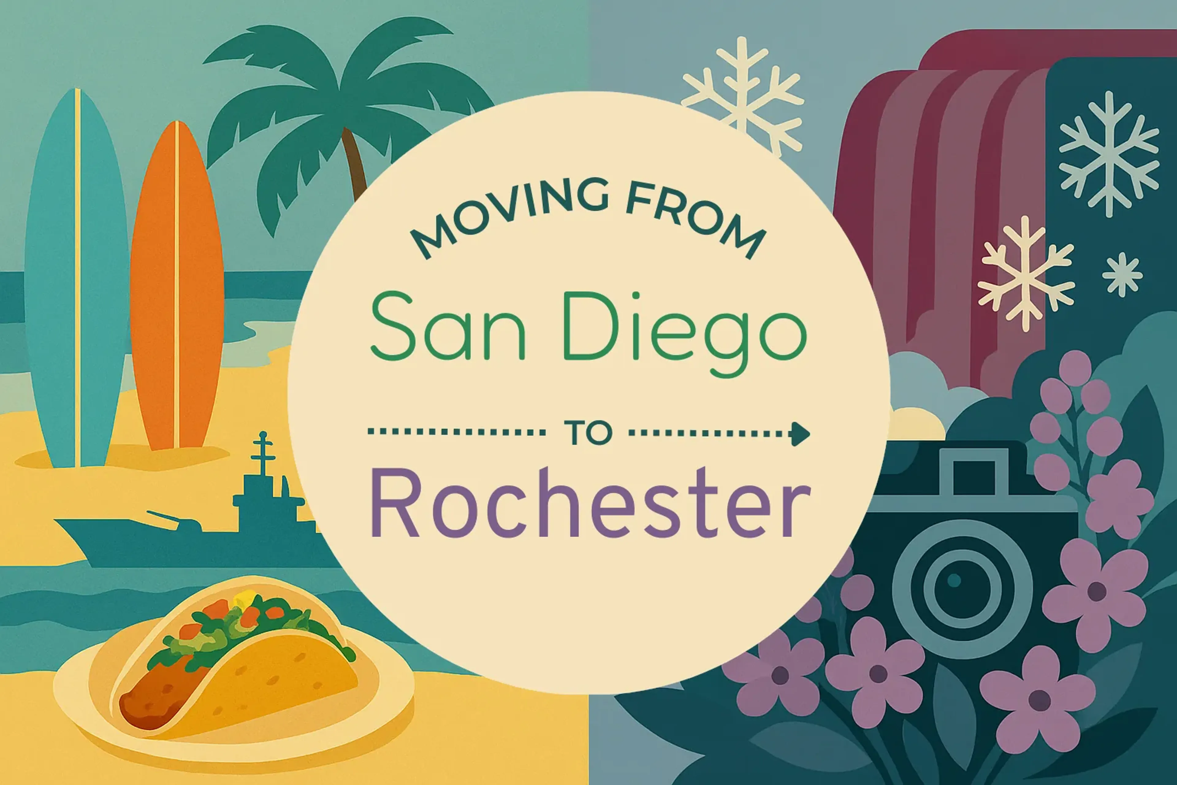 Side-by-side comparison of San Diego to Rochester moving companies