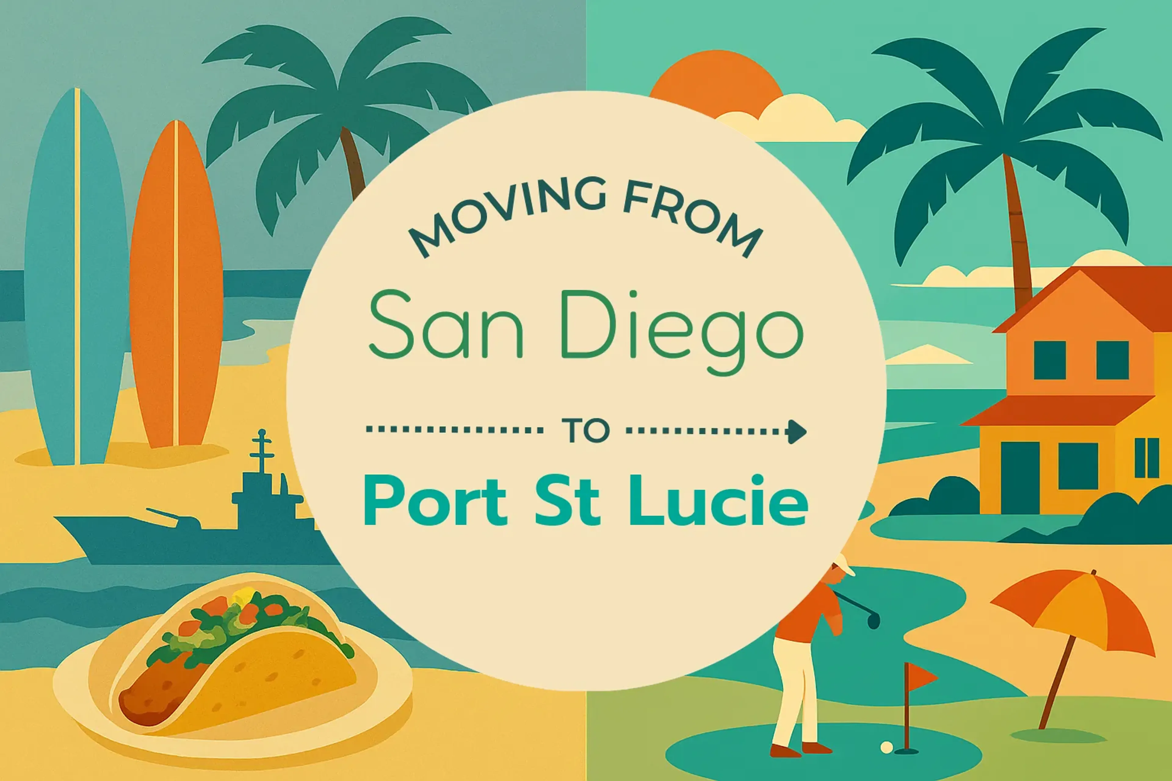 Side-by-side comparison of San Diego to Port St. Lucie moving companies