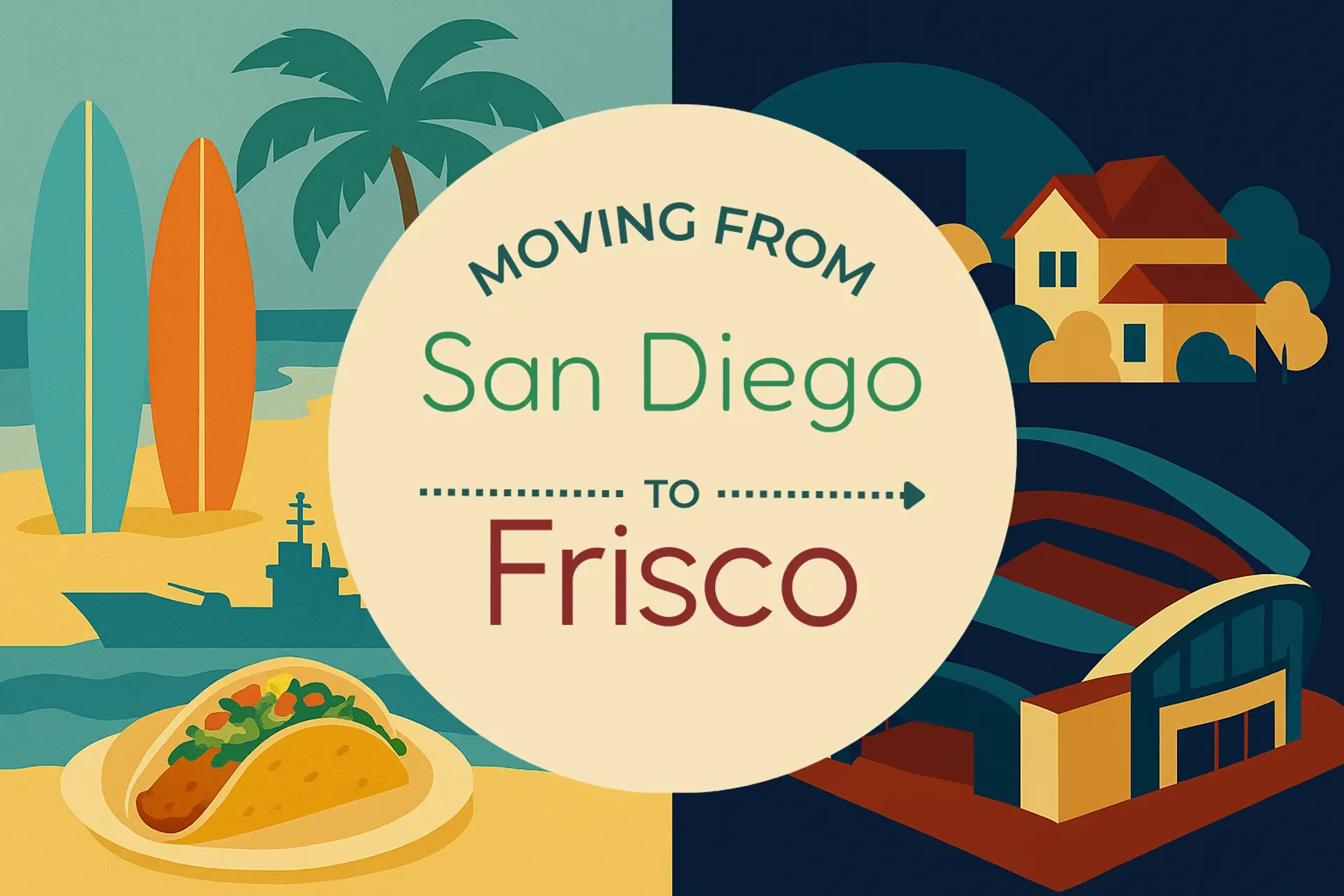 Side-by-side comparison of San Diego to Frisco moving companies
