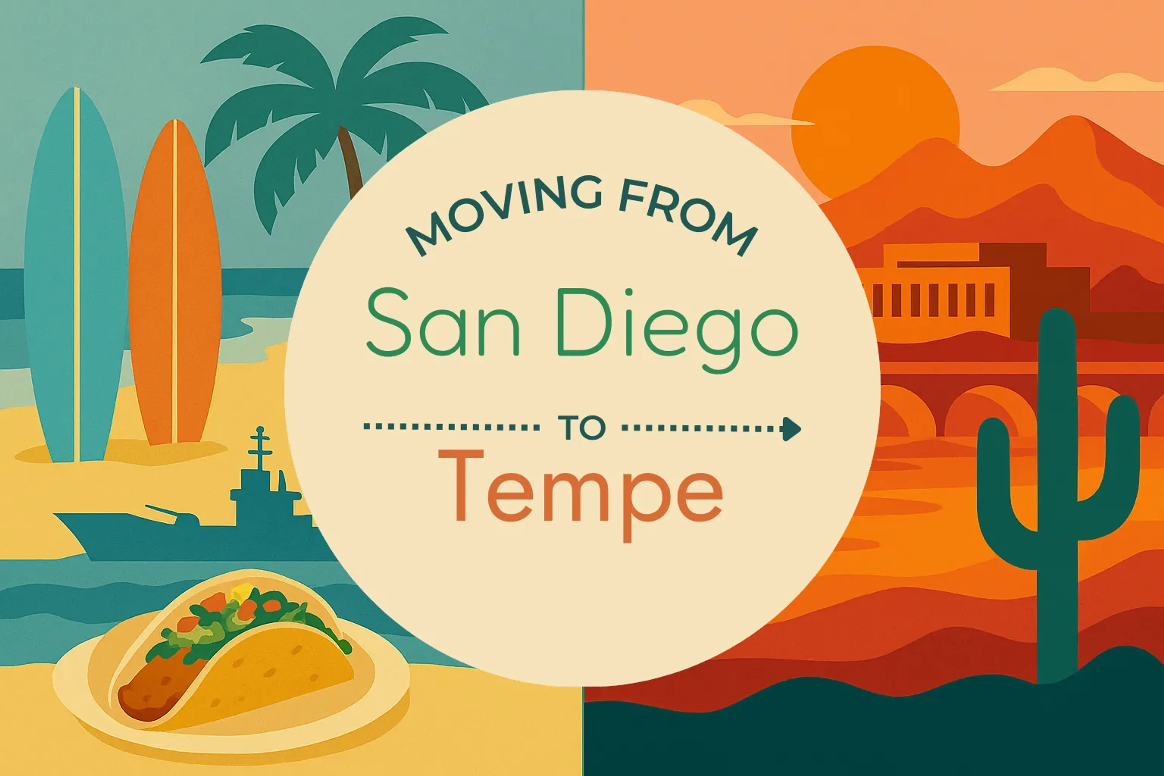 Side-by-side comparison of San Diego to Tempe moving companies