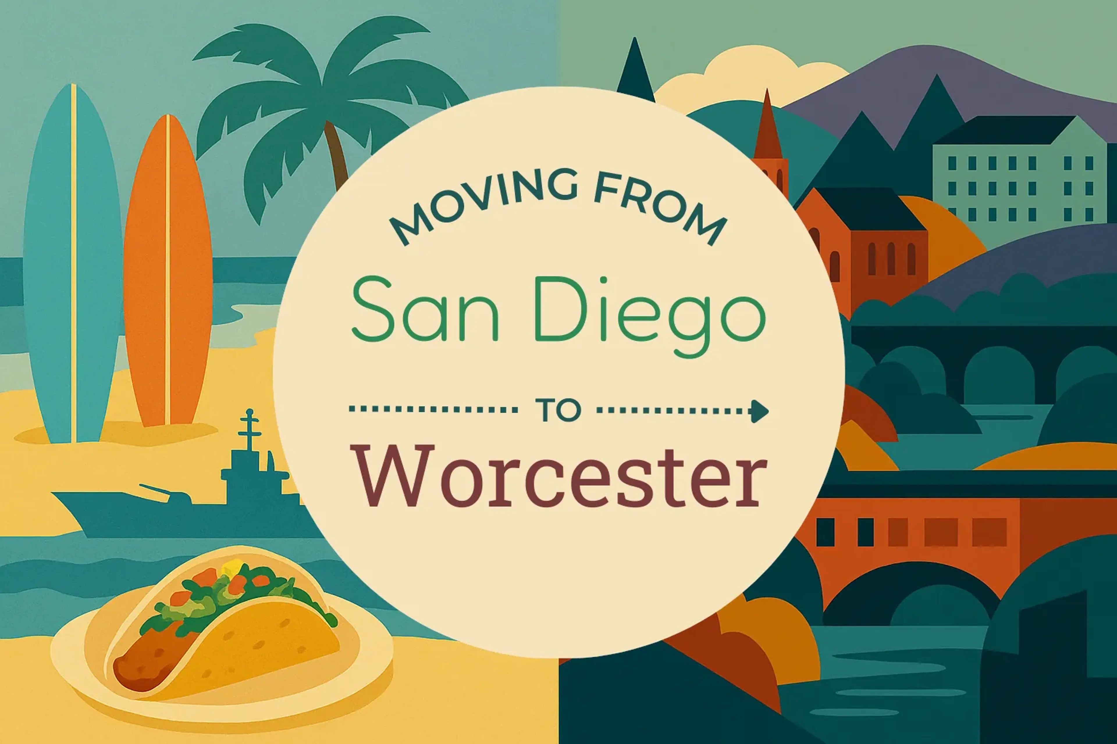 Side-by-side comparison of San Diego to Worcester moving companies