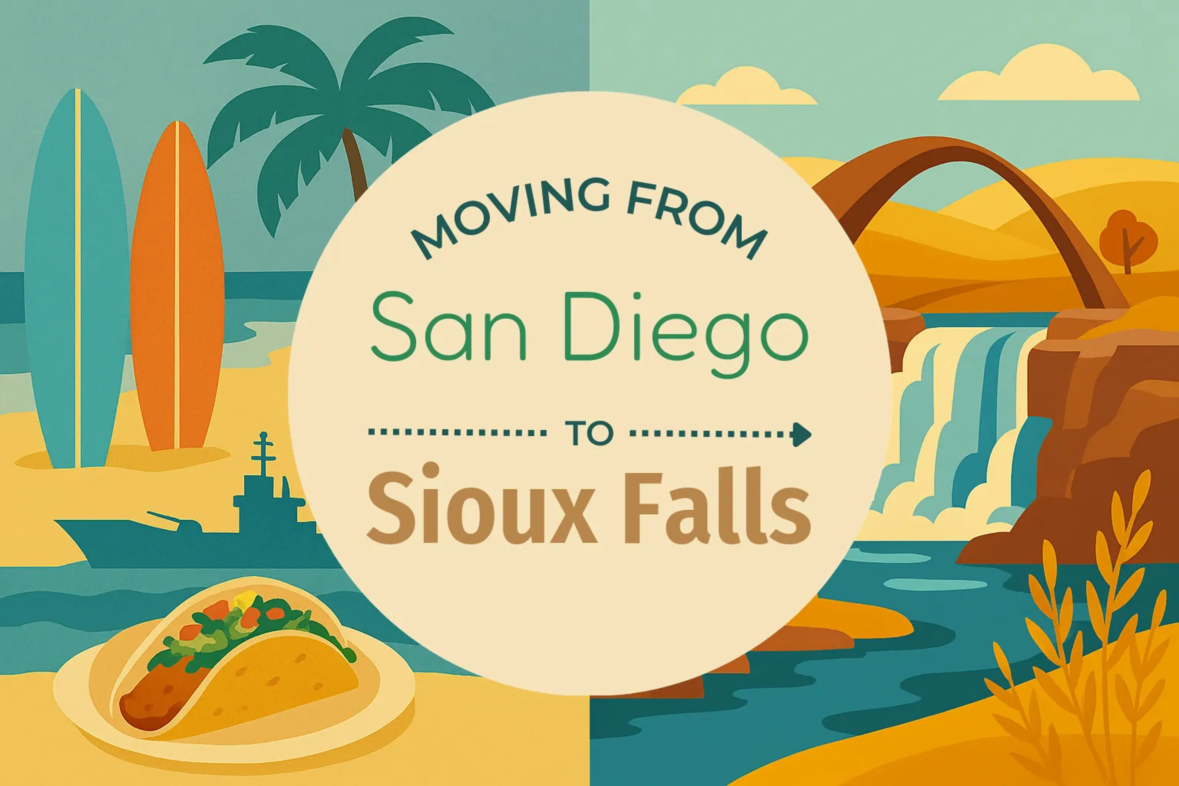 Side-by-side comparison of San Diego to Sioux Falls moving companies