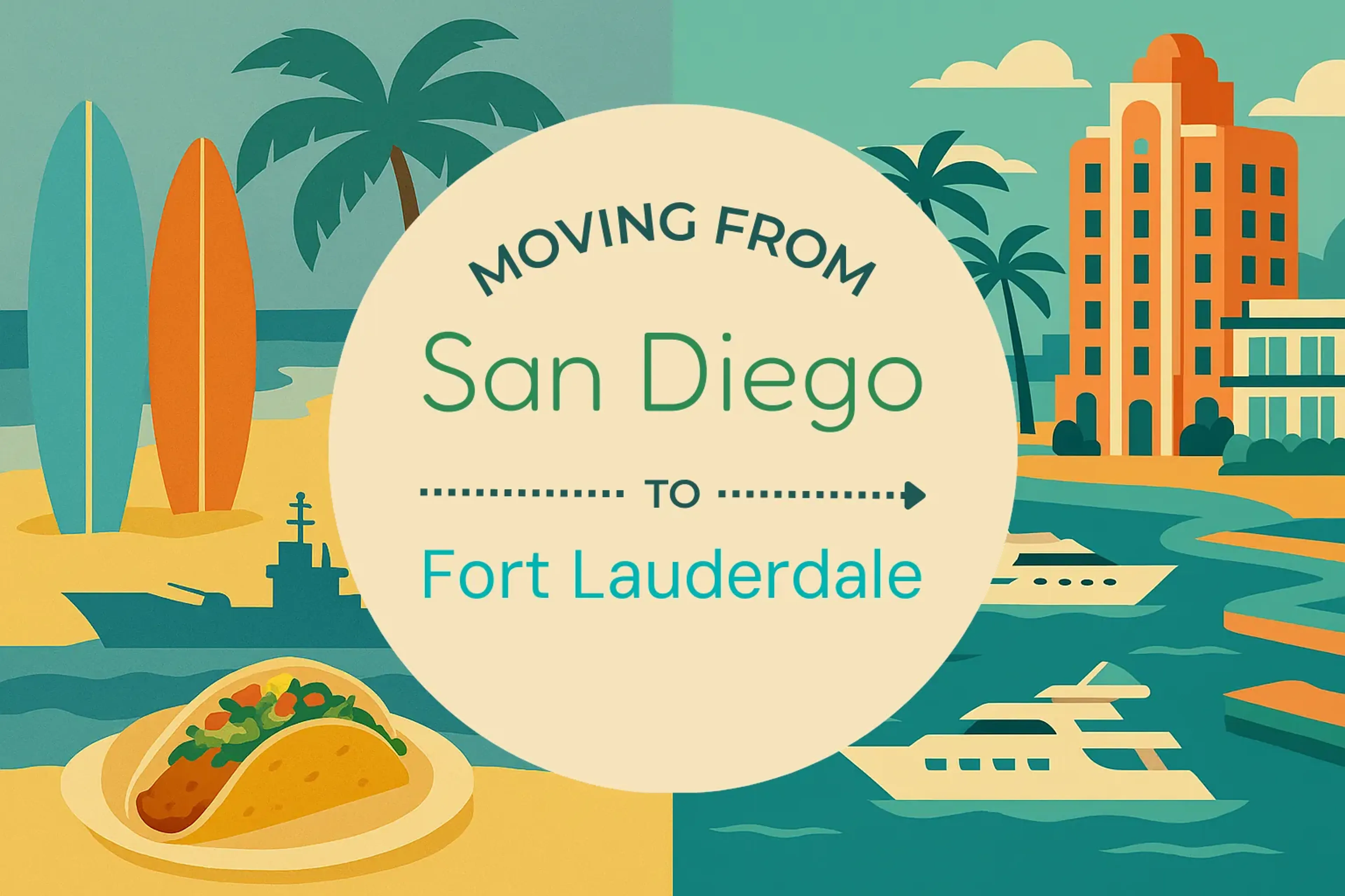 Side-by-side comparison of San Diego to Fort Lauderdale moving companies