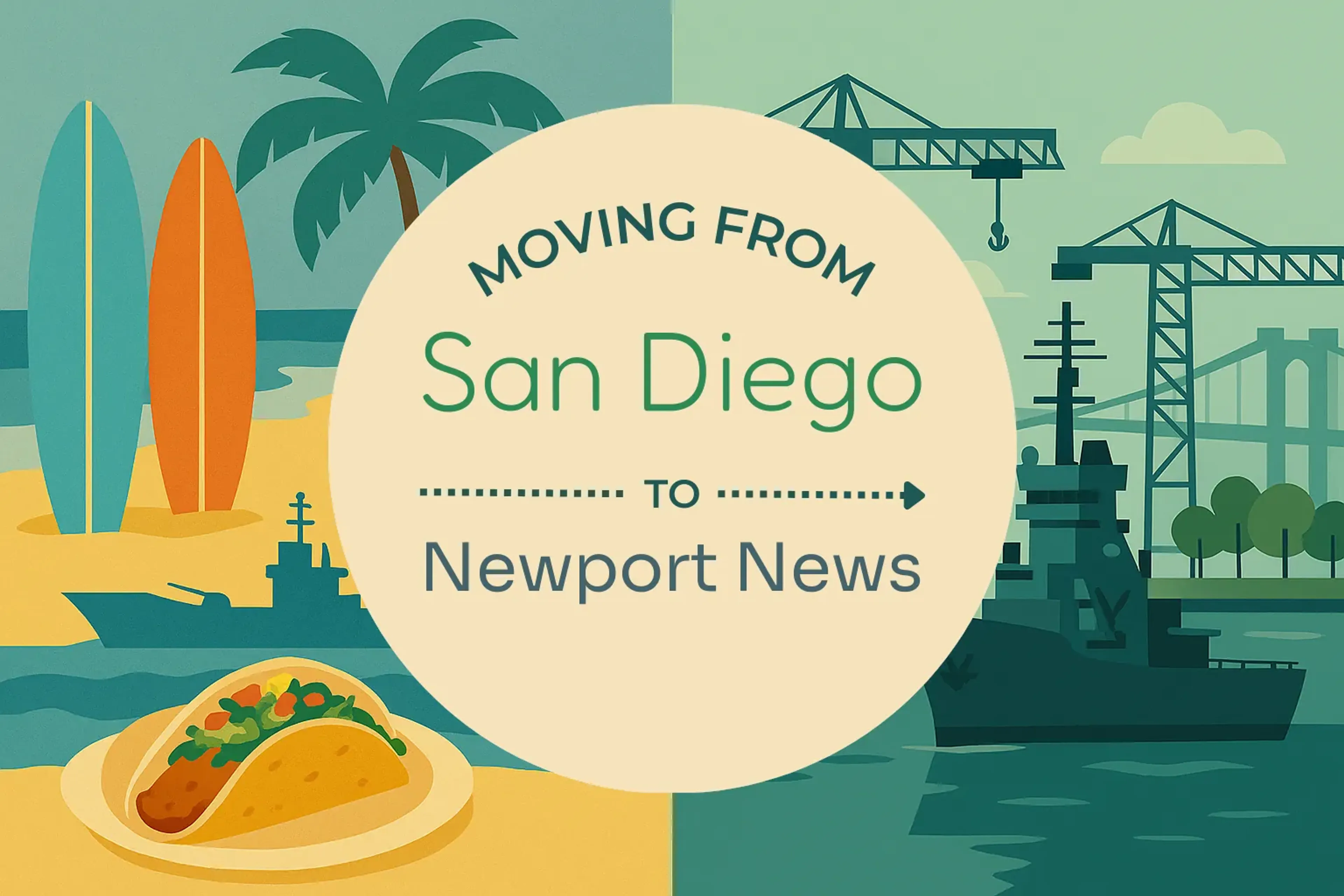 Side-by-side comparison of San Diego to Newport News moving companies