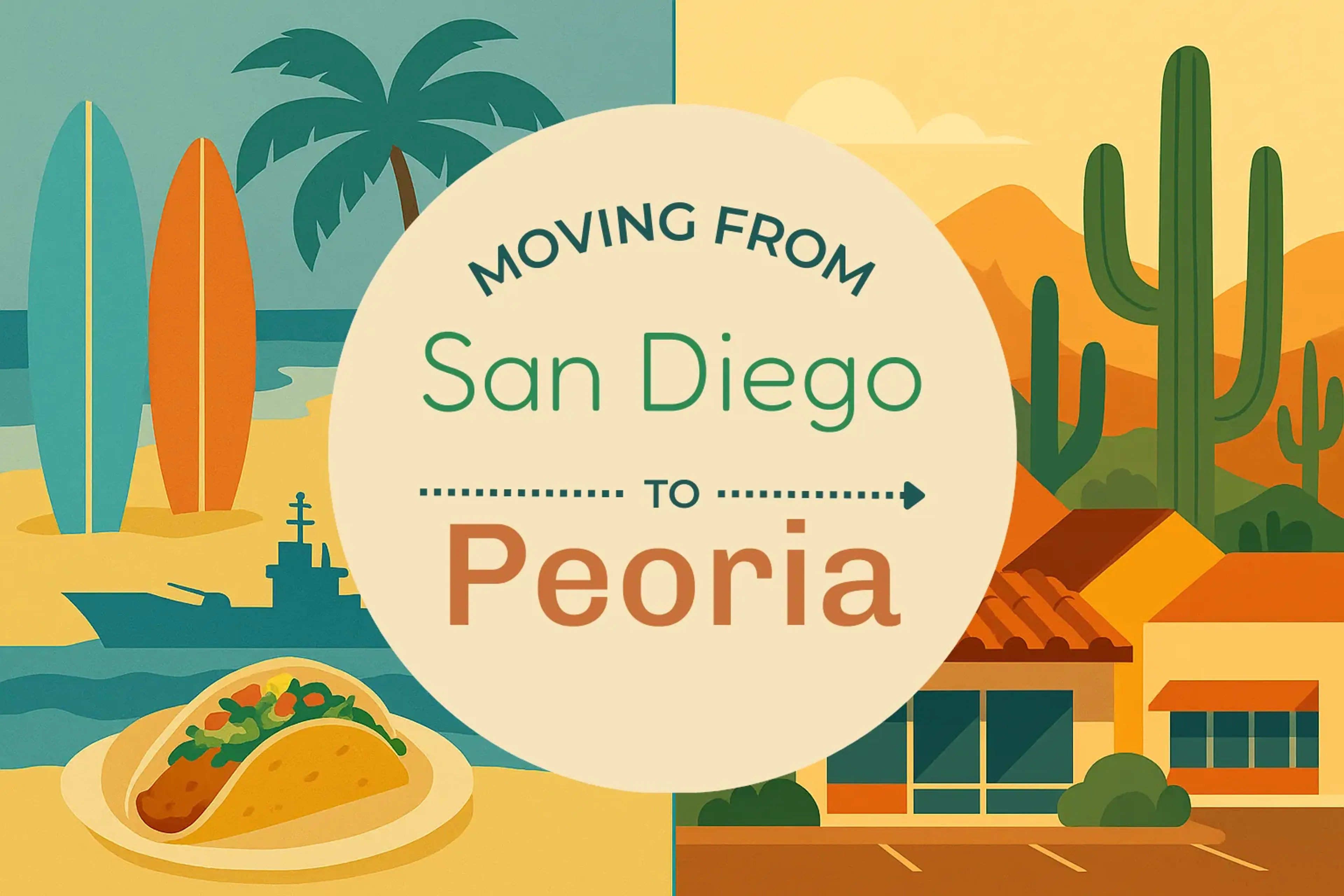 Side-by-side comparison of San Diego to Peoria moving companies
