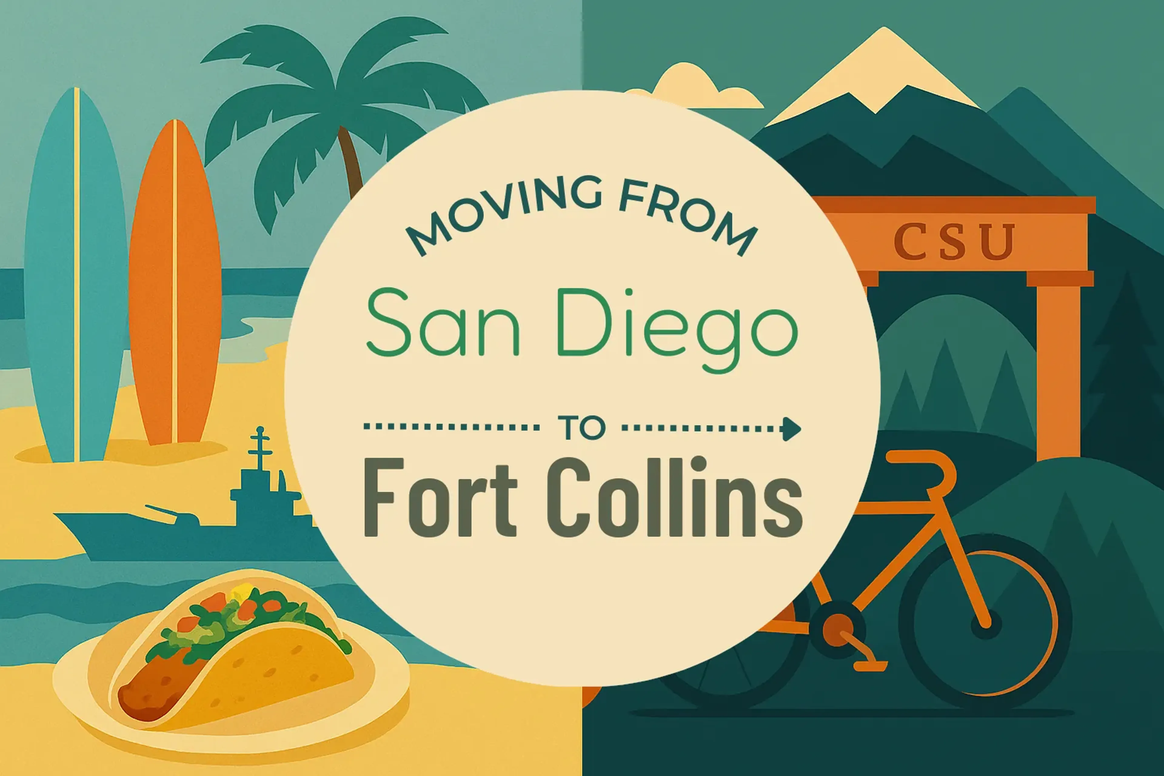 Side-by-side comparison of San Diego to Fort Collins moving companies