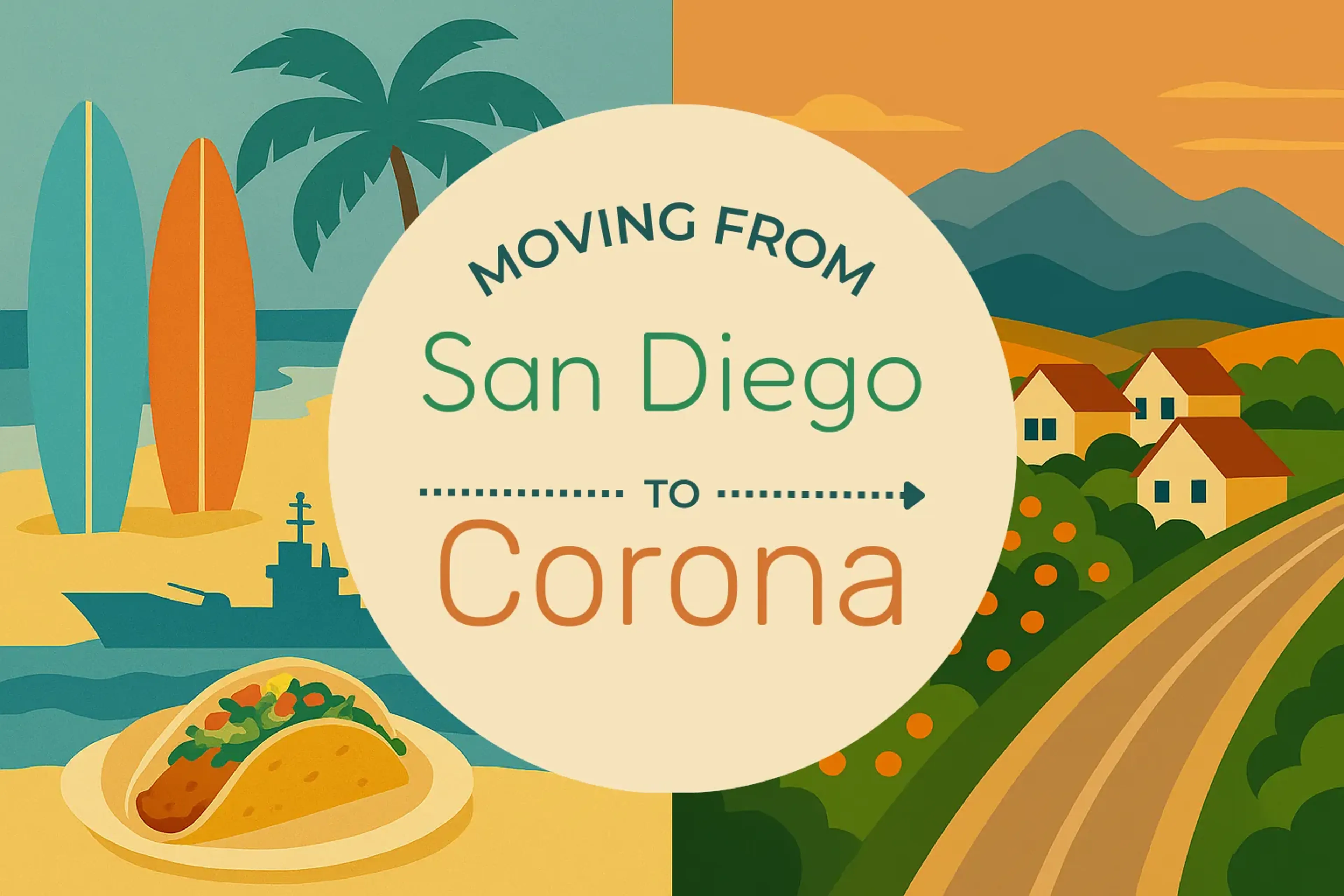 Side-by-side comparison of San Diego to Corona moving companies