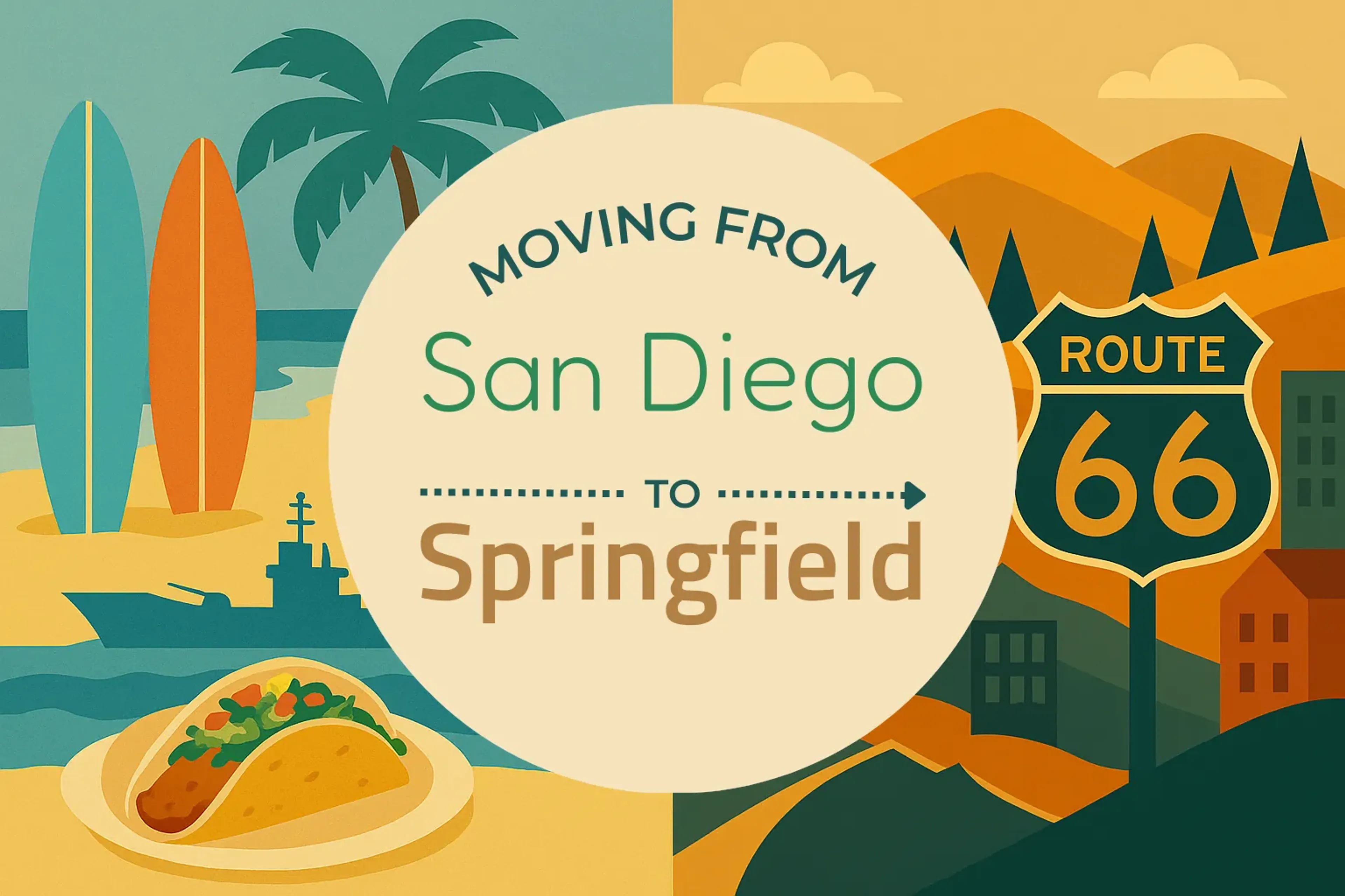Side-by-side comparison of San Diego to Springfield moving companies