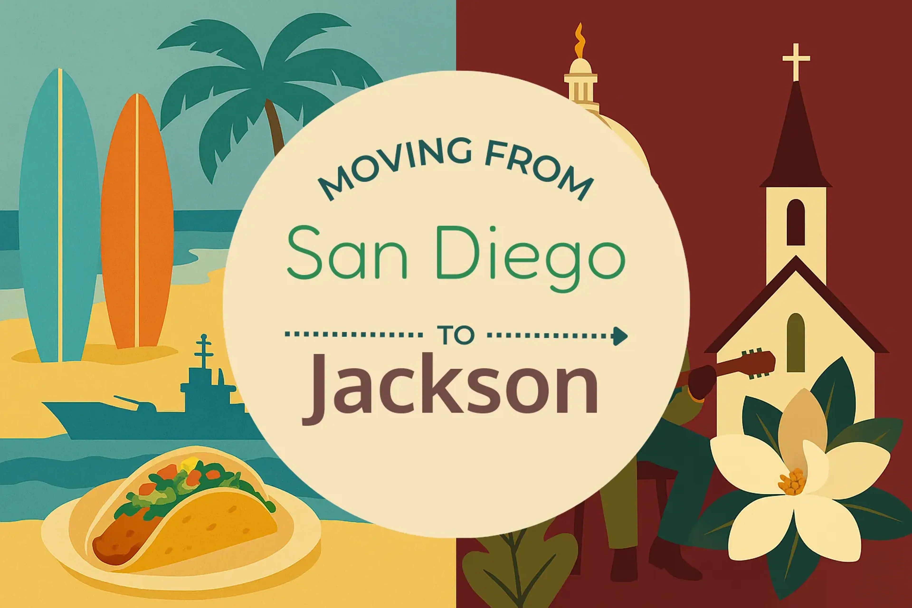 Side-by-side comparison of San Diego to Jackson moving companies