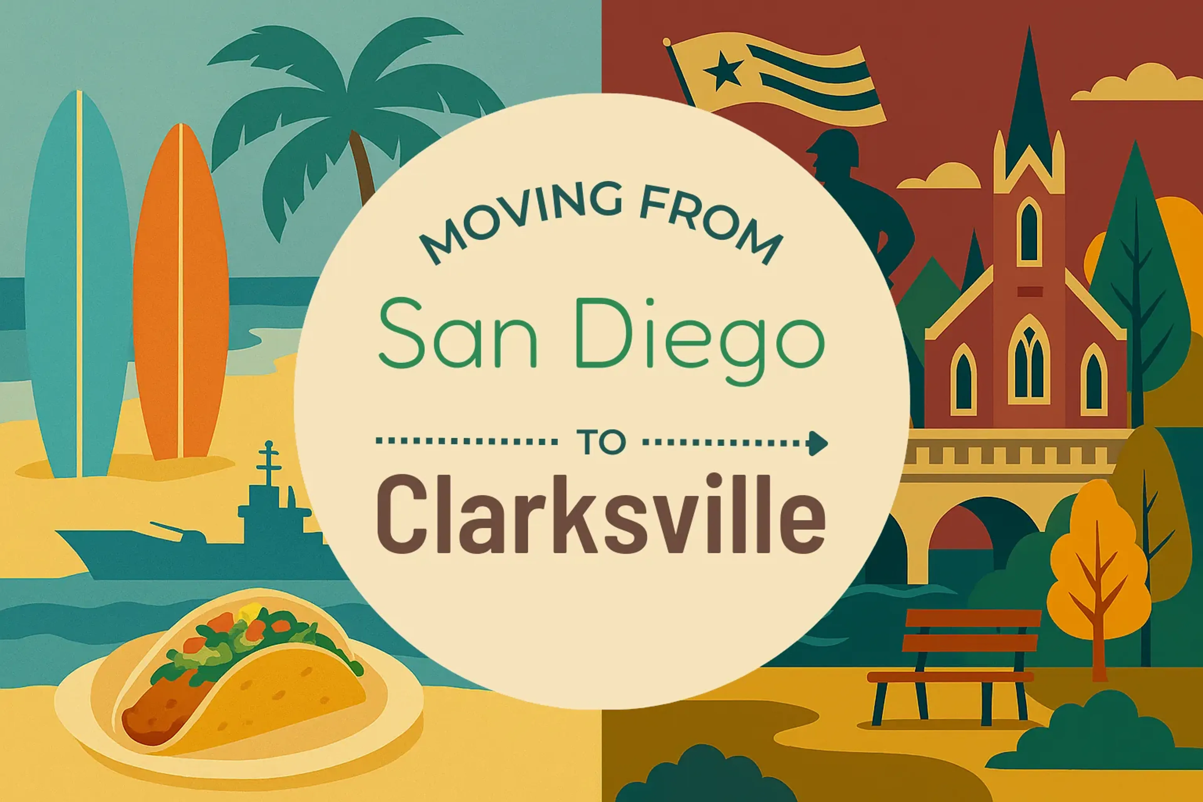 Side-by-side comparison of San Diego to Clarksville moving companies