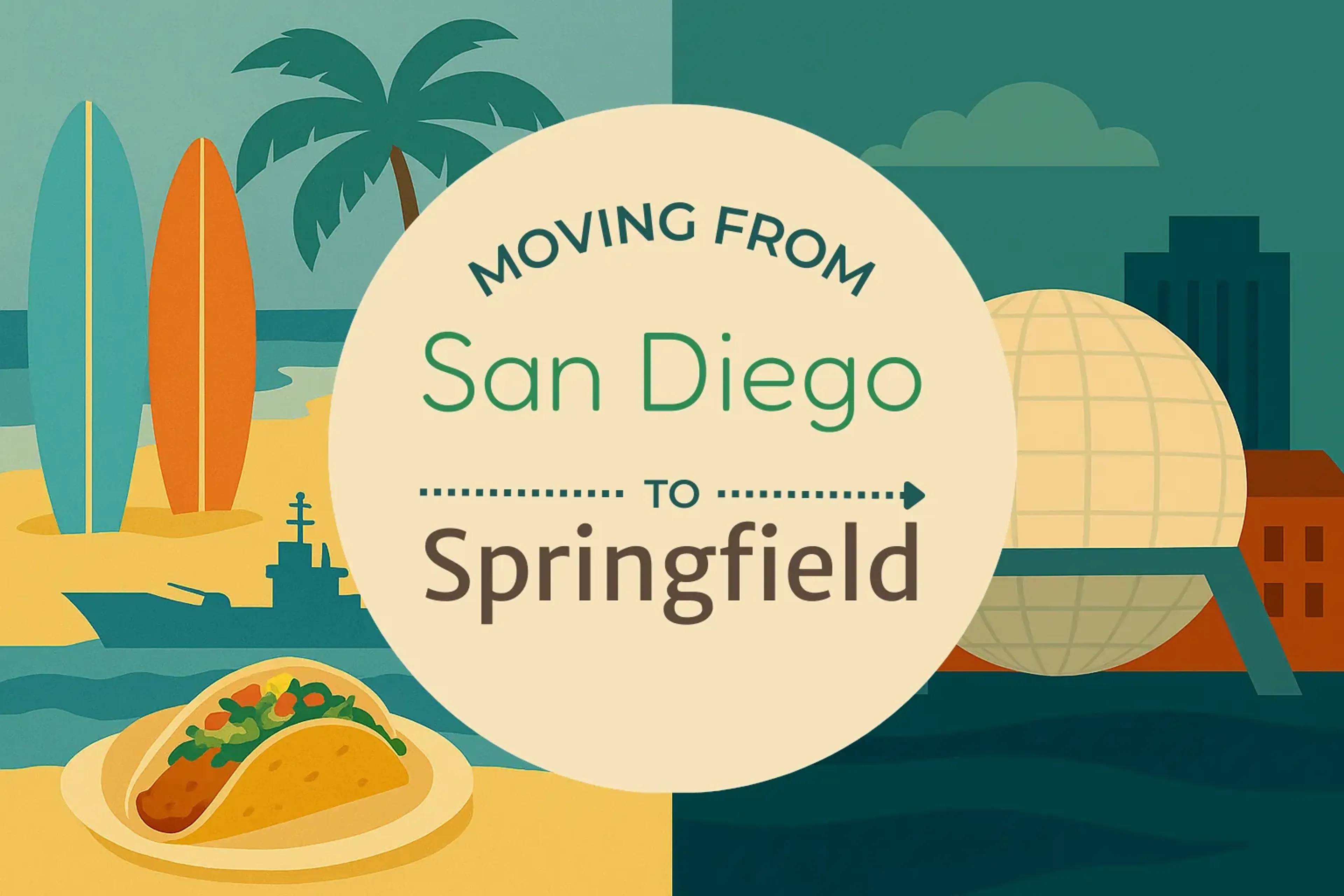 Side-by-side comparison of San Diego to Springfield moving companies