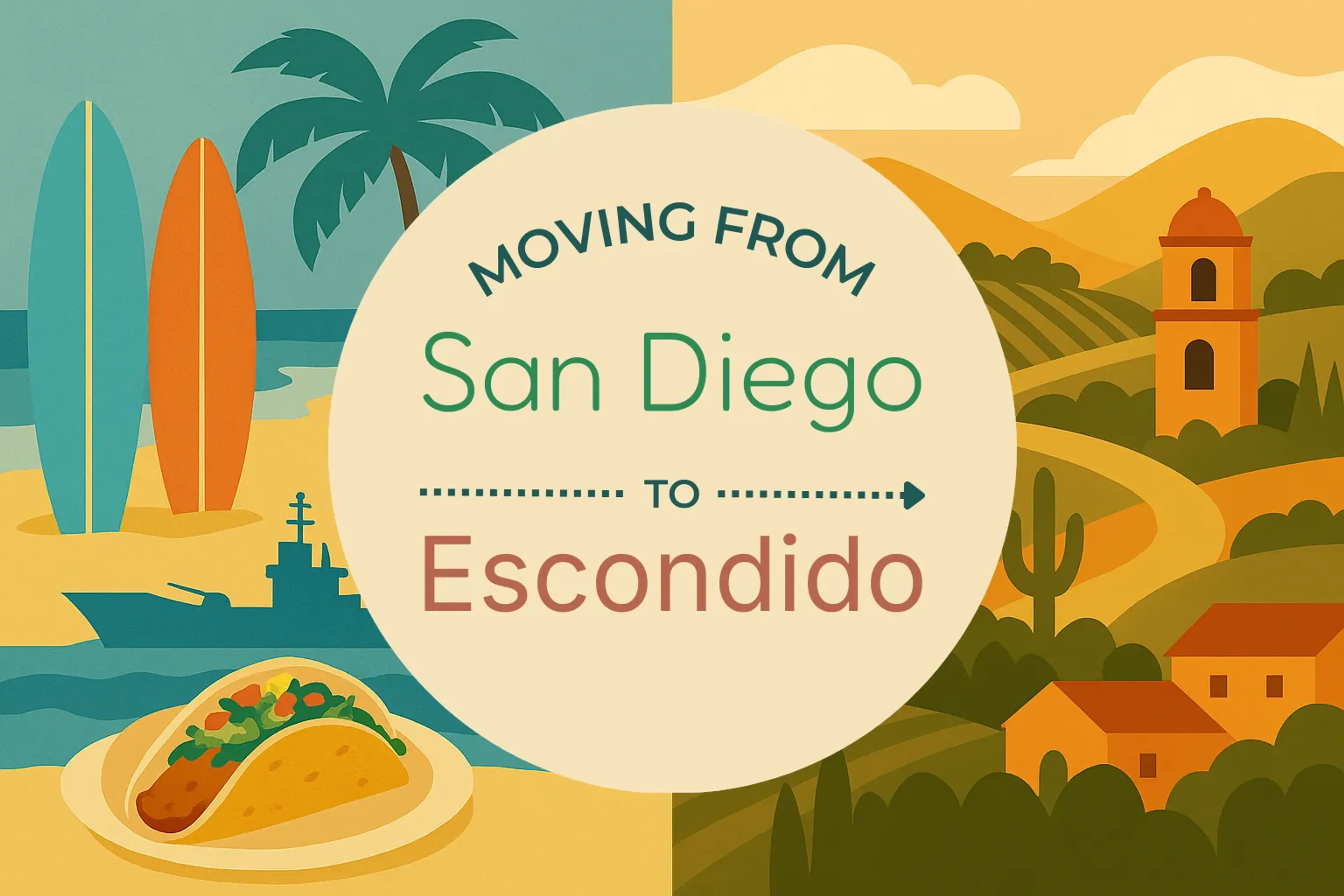 Side-by-side comparison of San Diego to Escondido moving companies