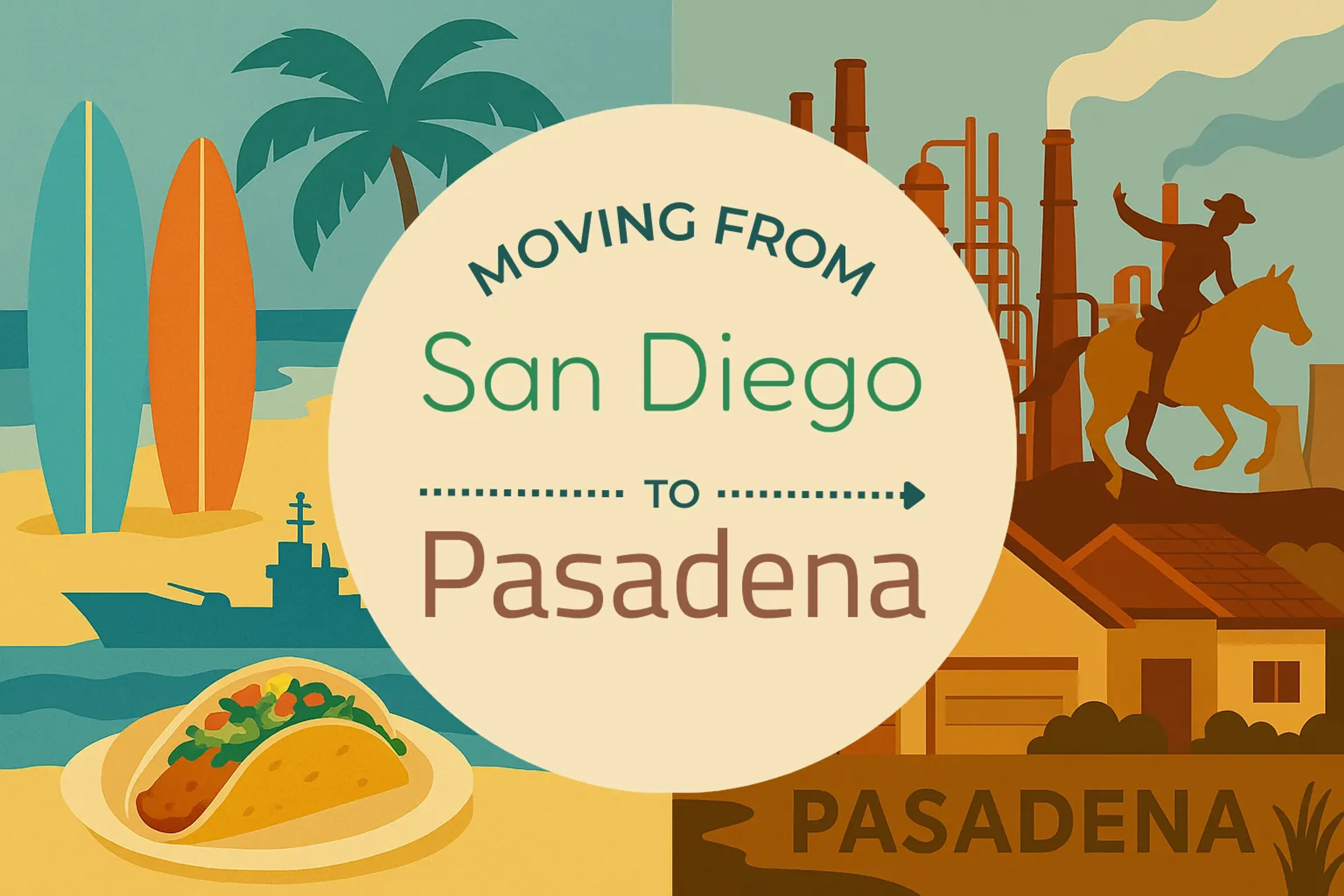 Side-by-side comparison of San Diego to Pasadena moving companies