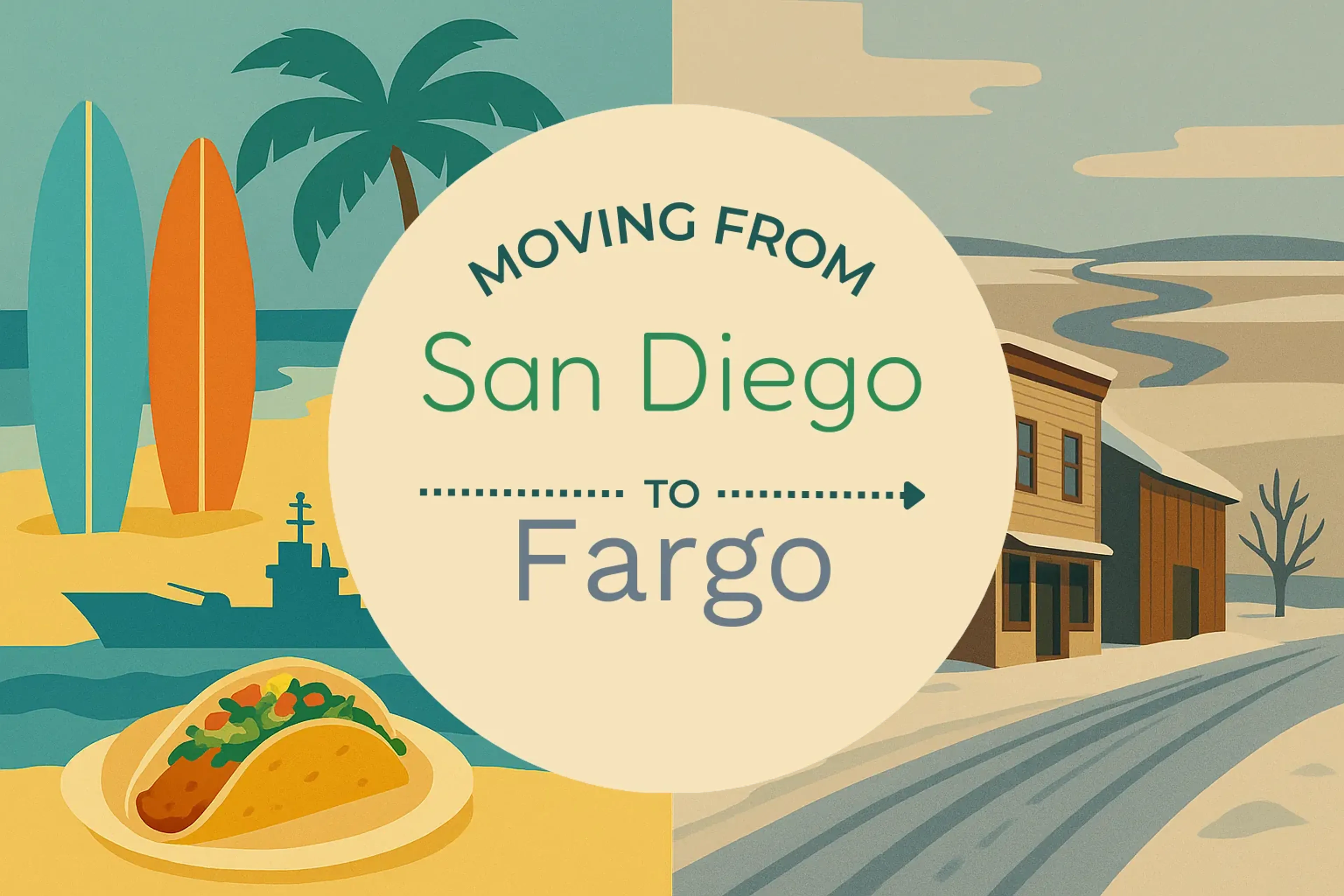 Side-by-side comparison of San Diego to Fargo moving companies