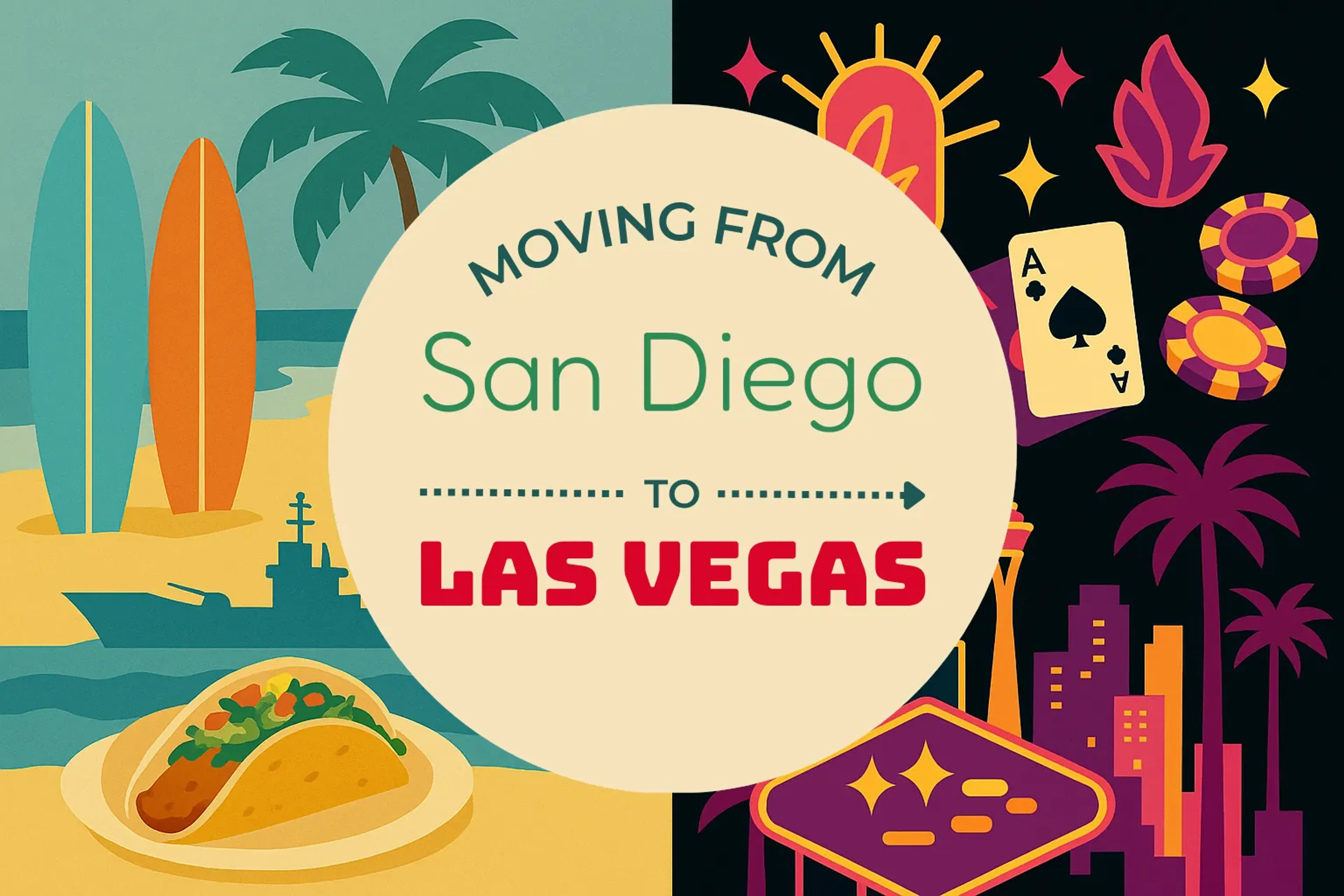 Side-by-side comparison of San Diego to Las Vegas moving companies