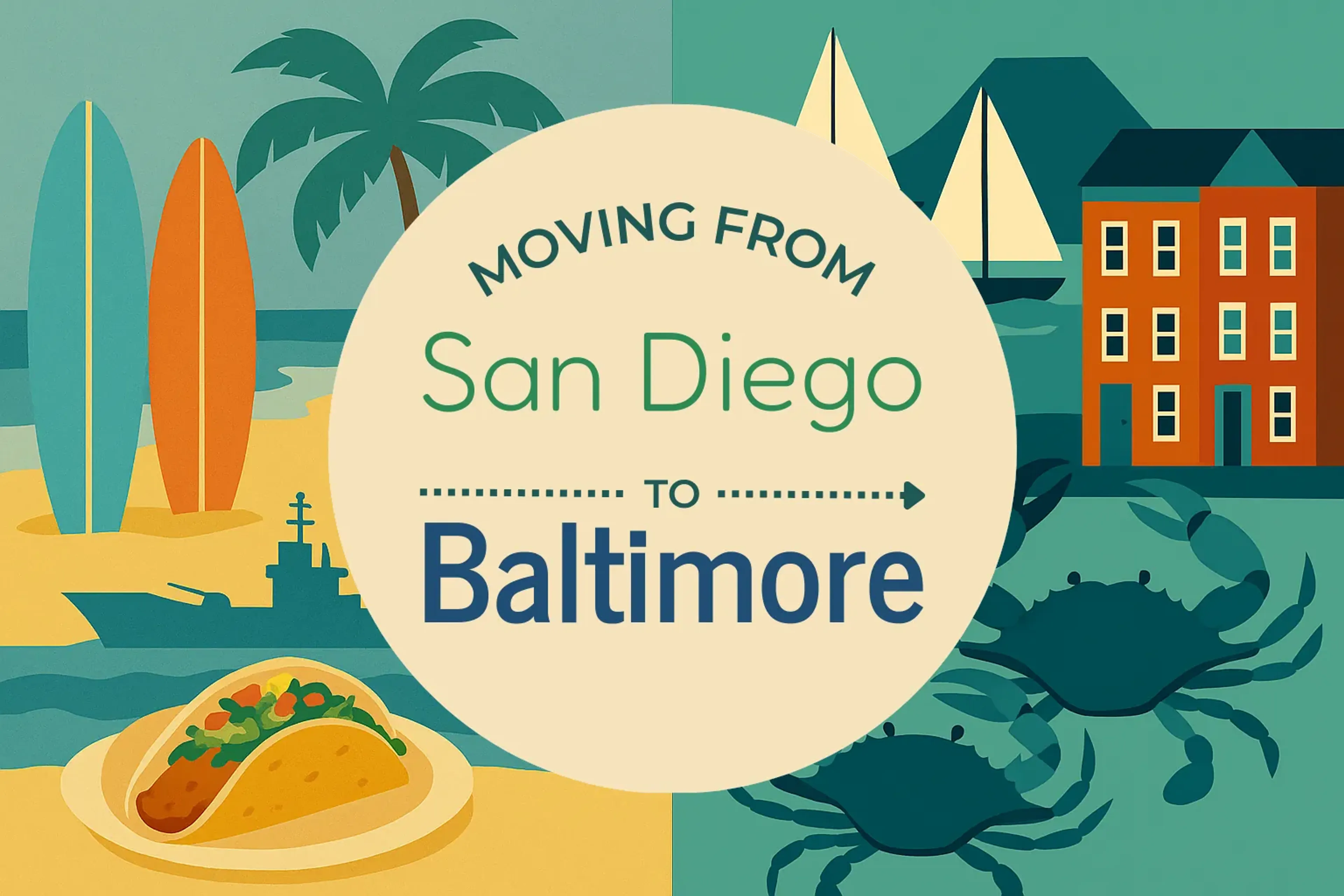 Side-by-side comparison of San Diego to Baltimore moving companies