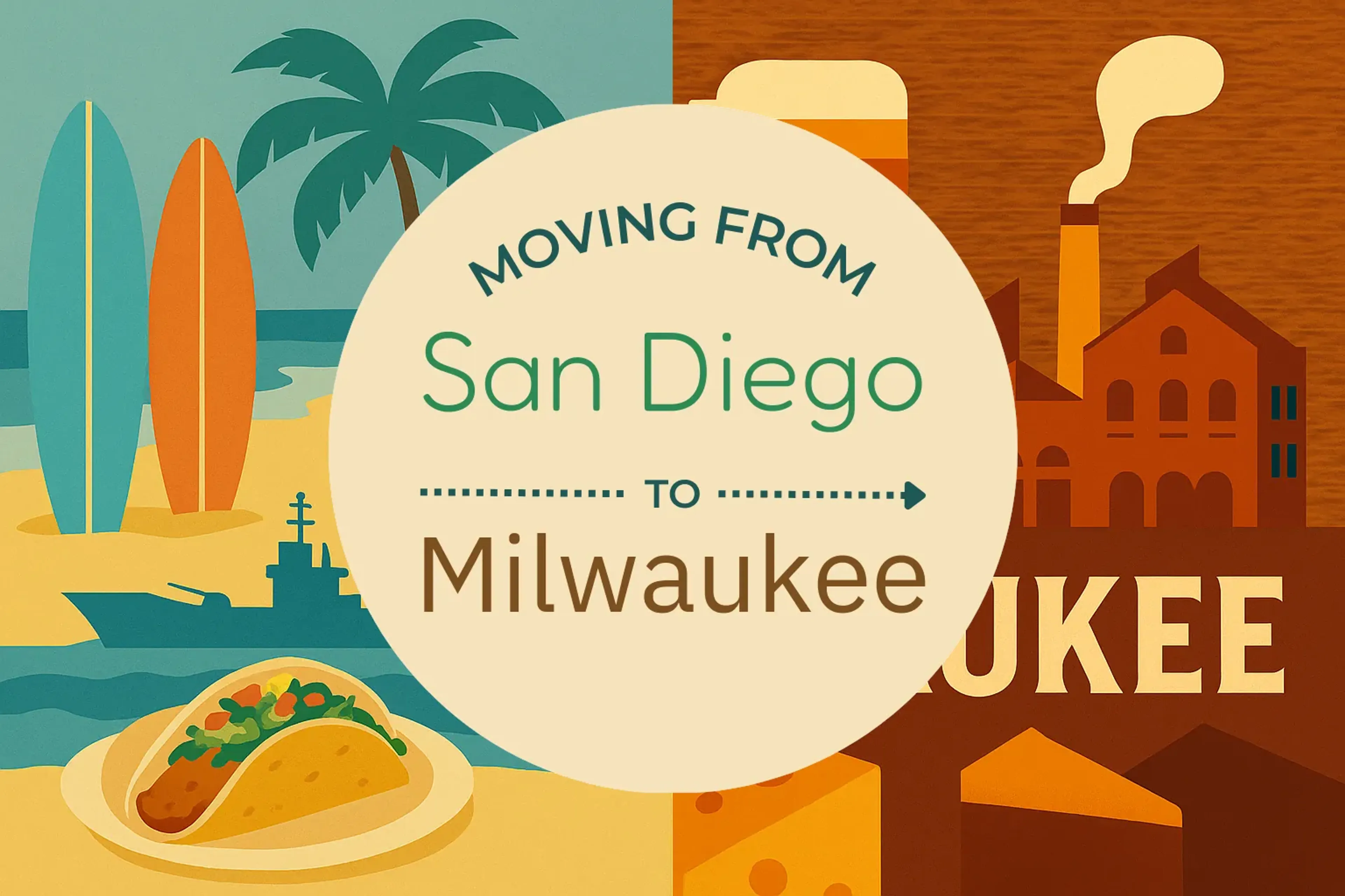 Side-by-side comparison of San Diego to Milwaukee moving companies