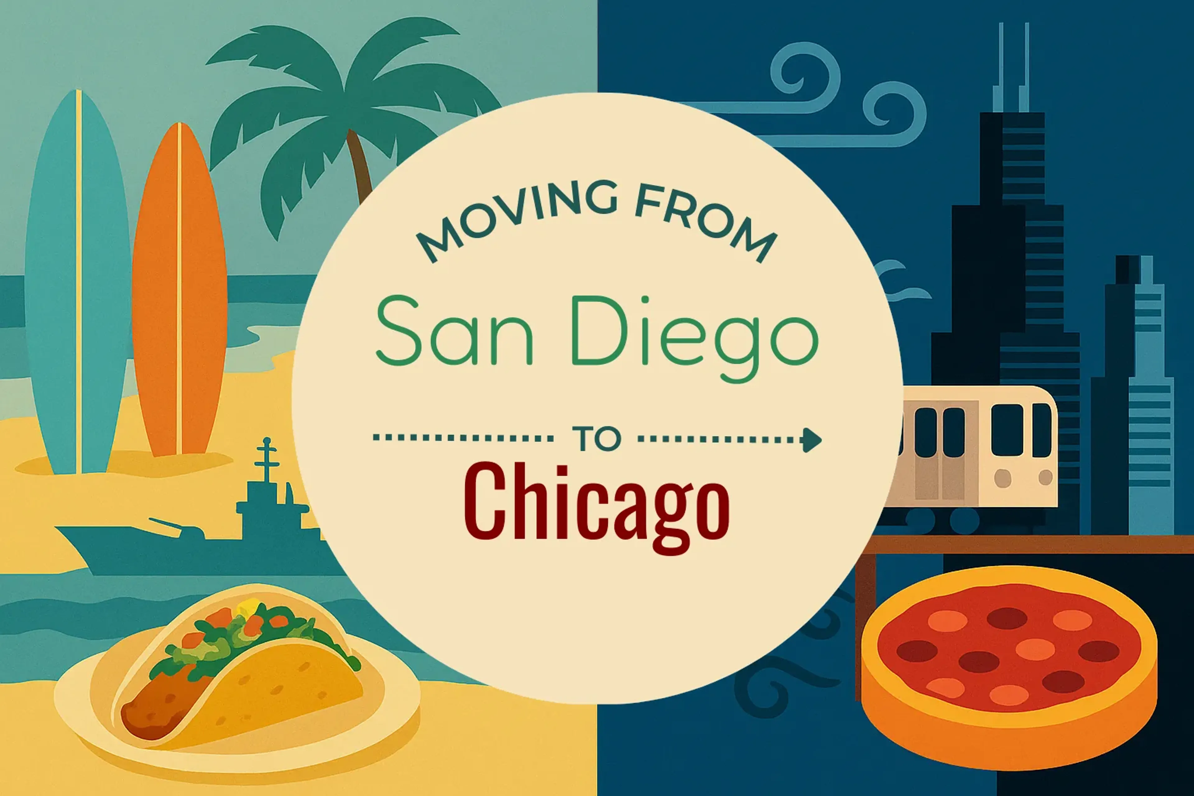 Side-by-side comparison of San Diego to Chicago moving companies