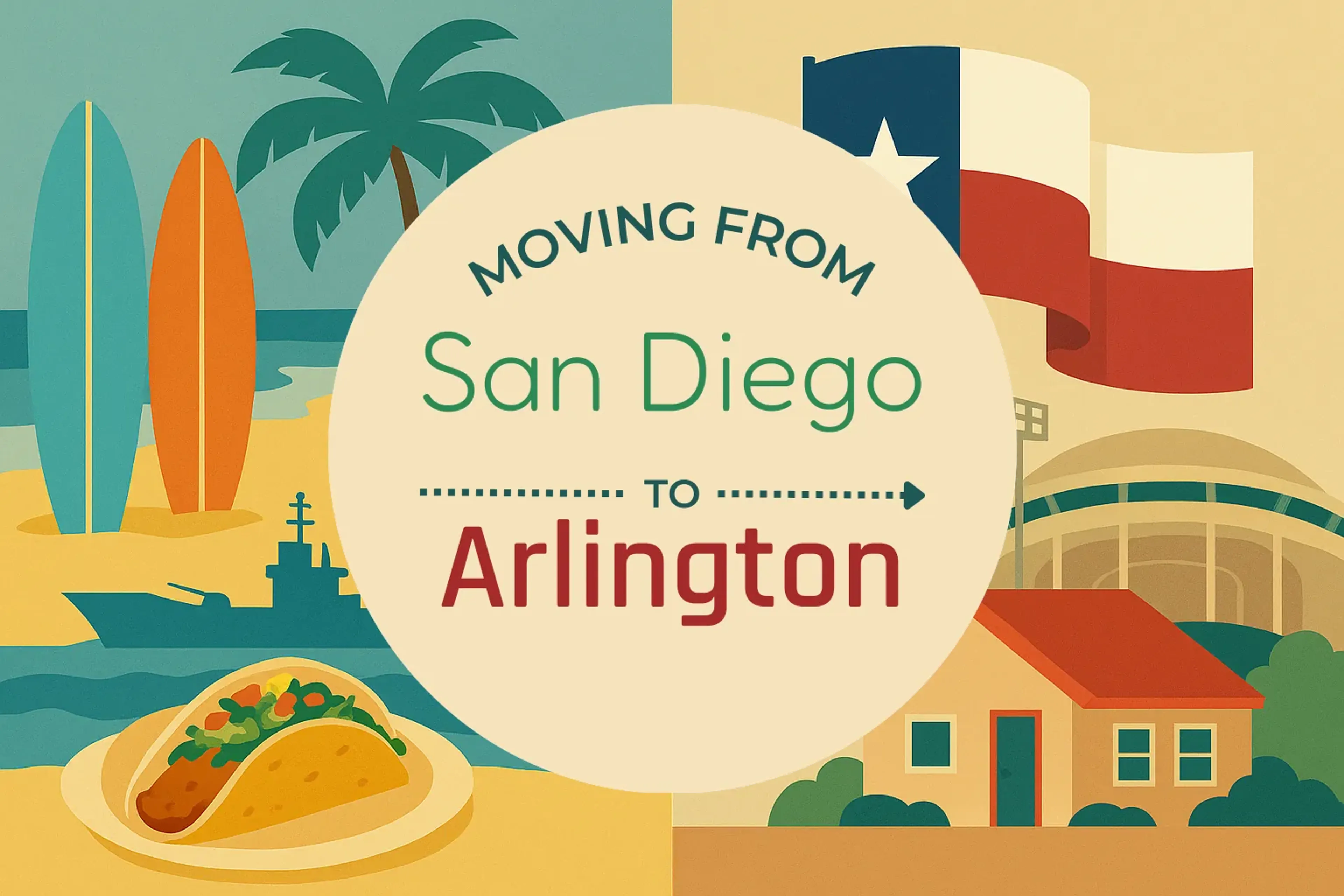 Side-by-side comparison of San Diego to Arlington moving companies