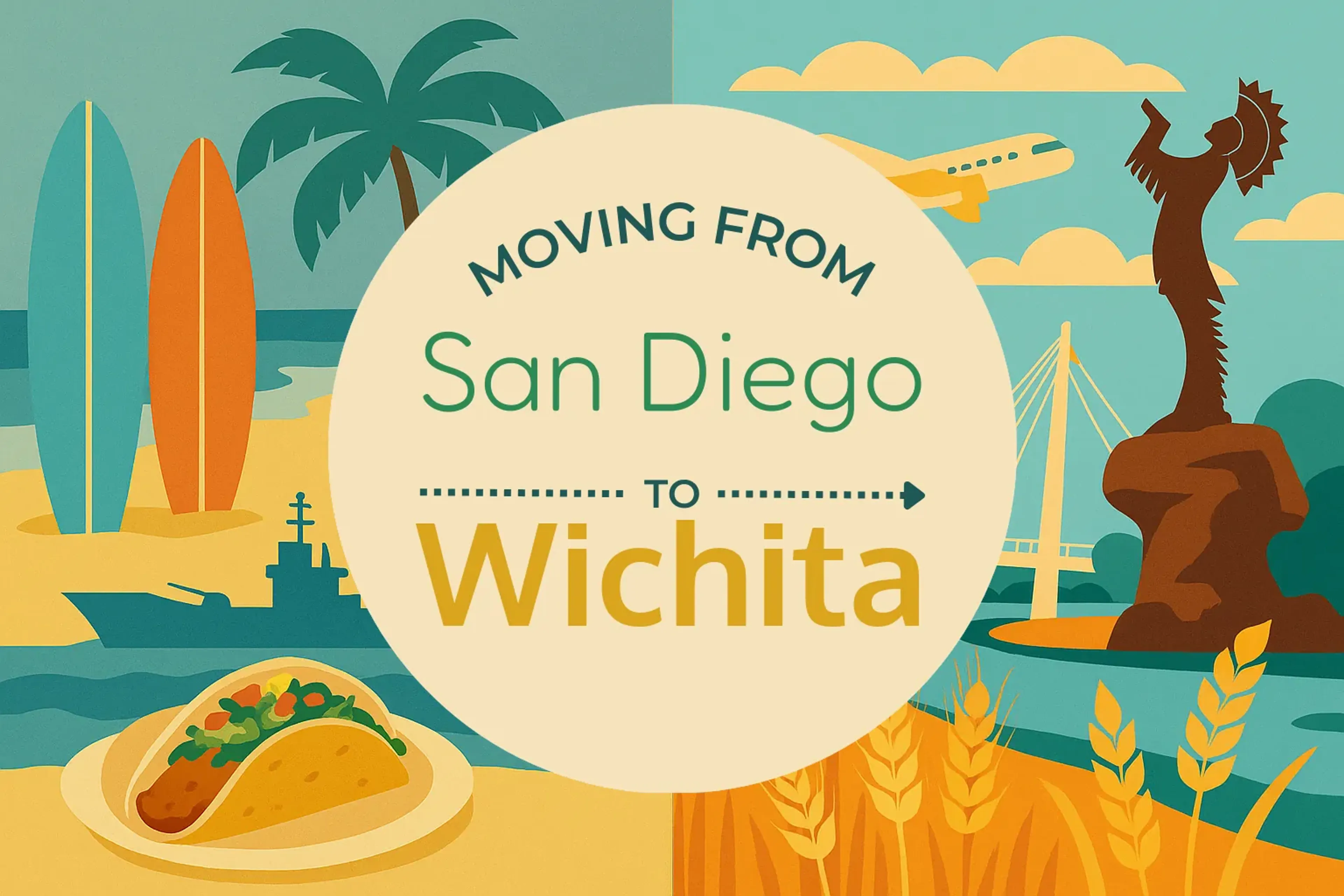Side-by-side comparison of San Diego to Wichita moving companies