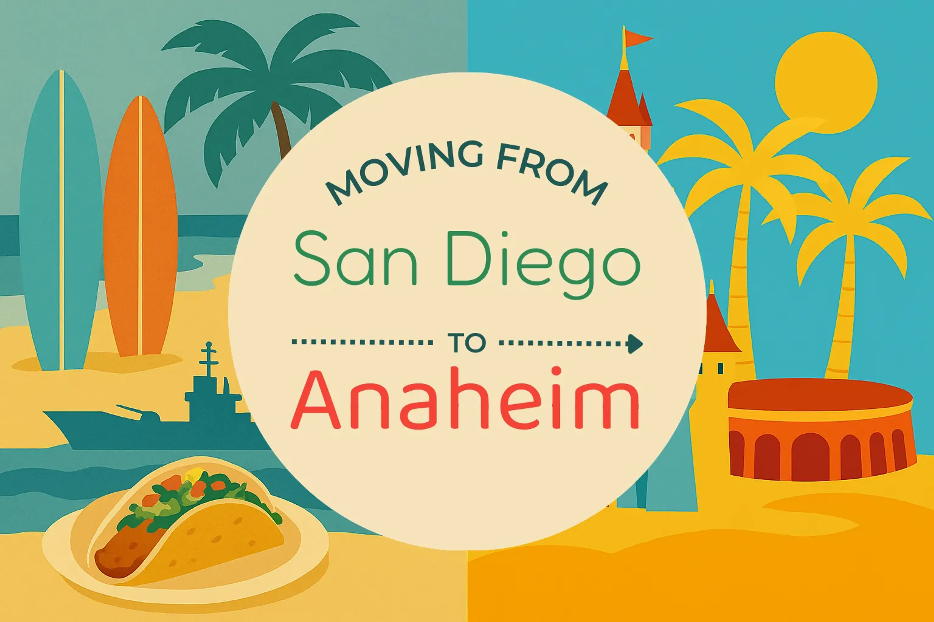 Side-by-side comparison of San Diego to Anaheim moving companies