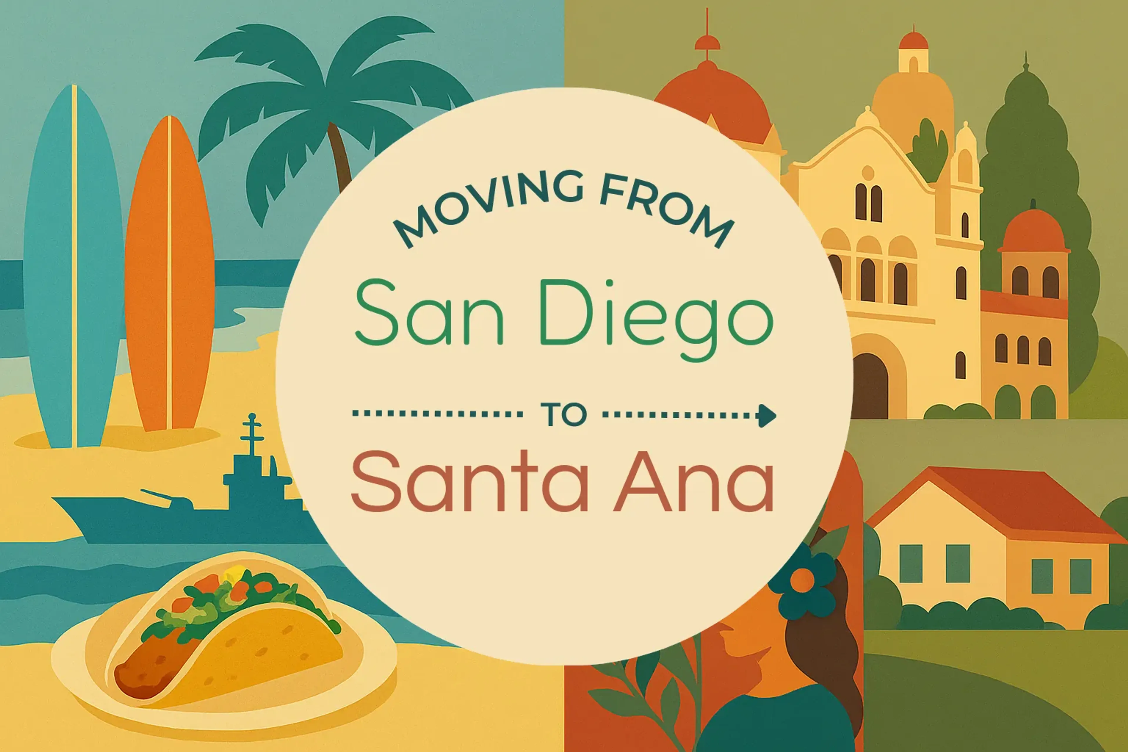 Side-by-side comparison of San Diego to Santa Ana moving companies