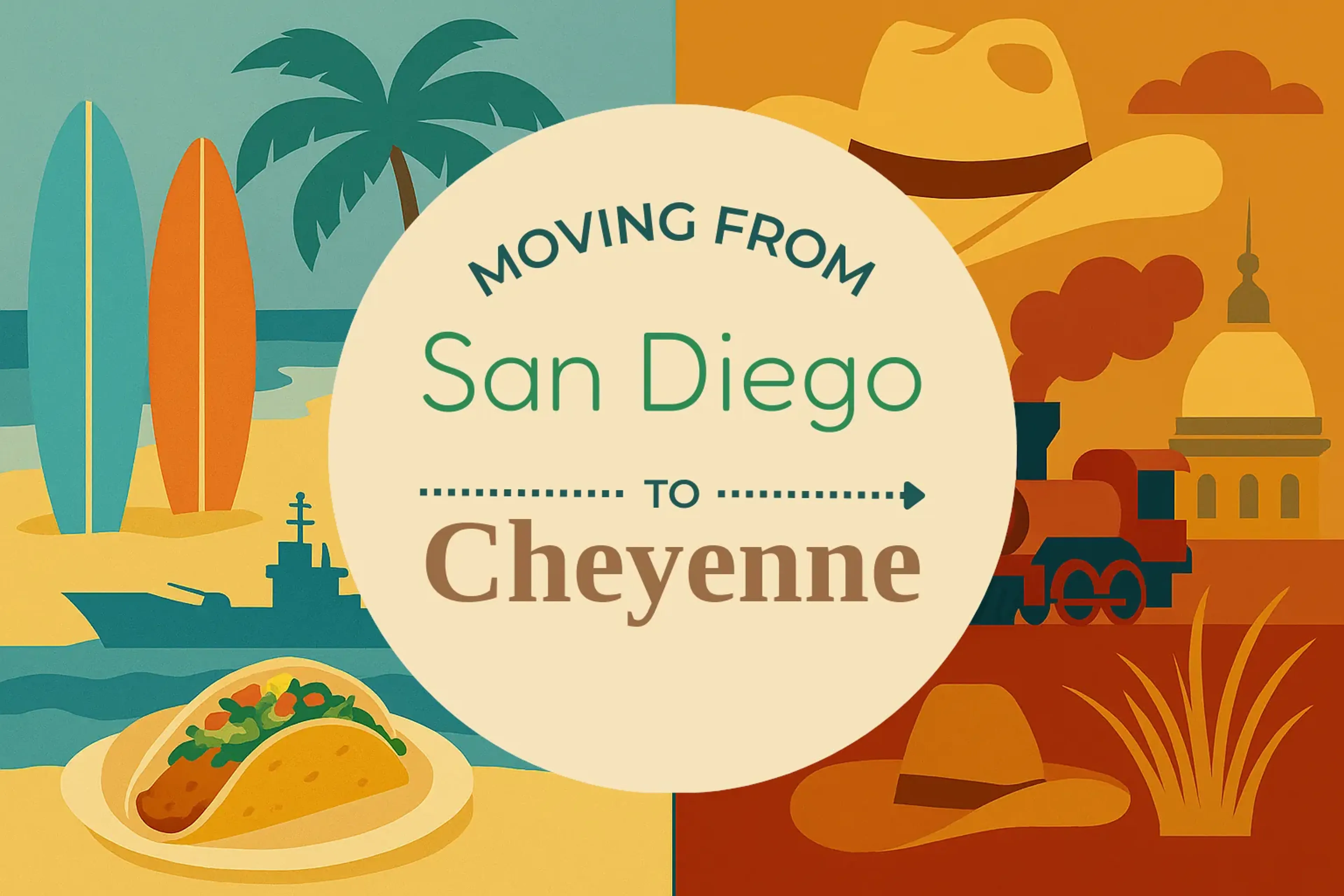 Side-by-side comparison of San Diego to Cheyenne moving companies