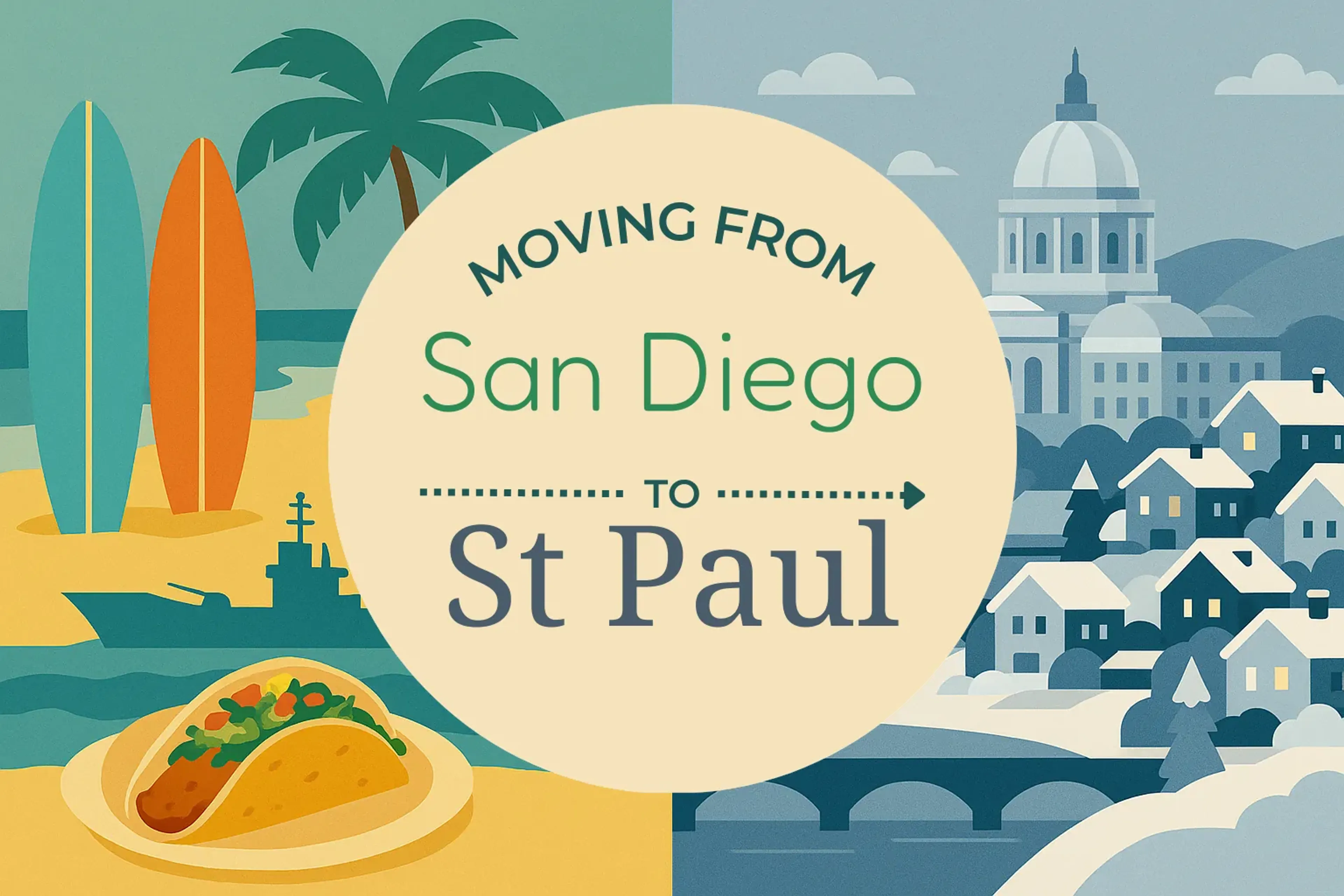 Side-by-side comparison of San Diego to St. Paul moving companies