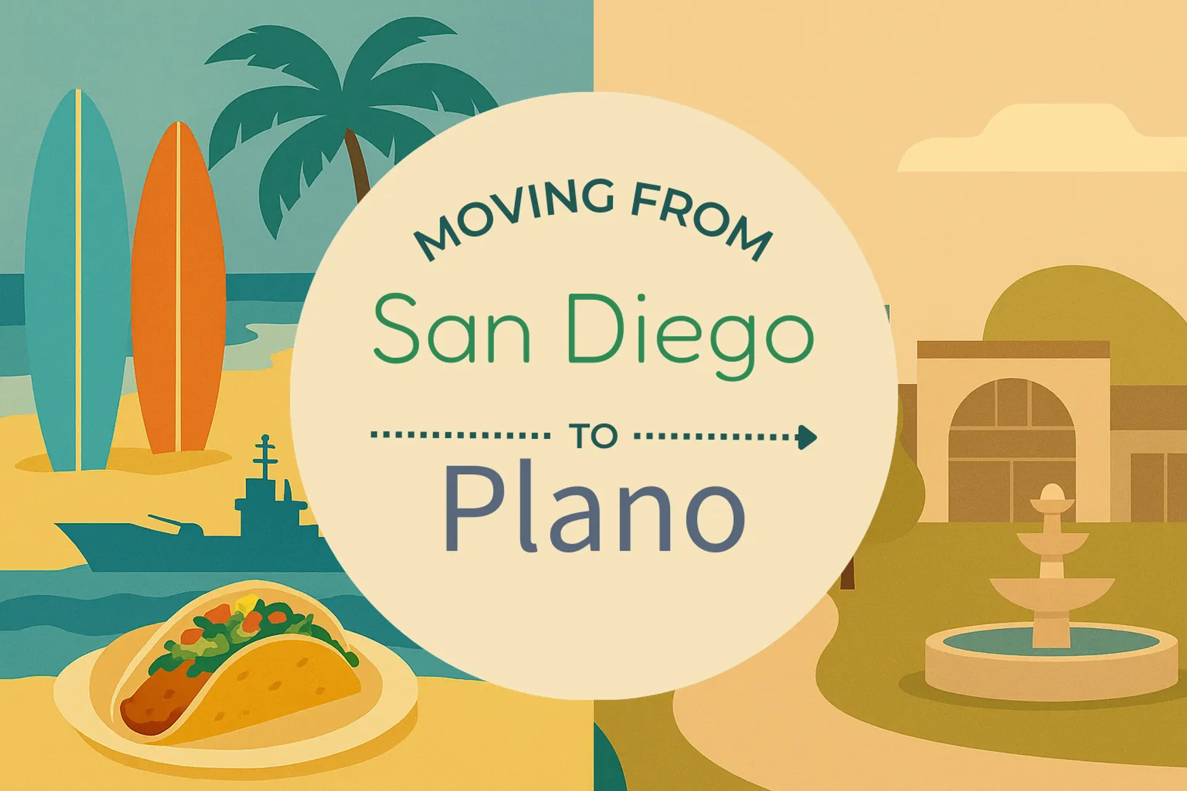 Side-by-side comparison of San Diego to Plano moving companies