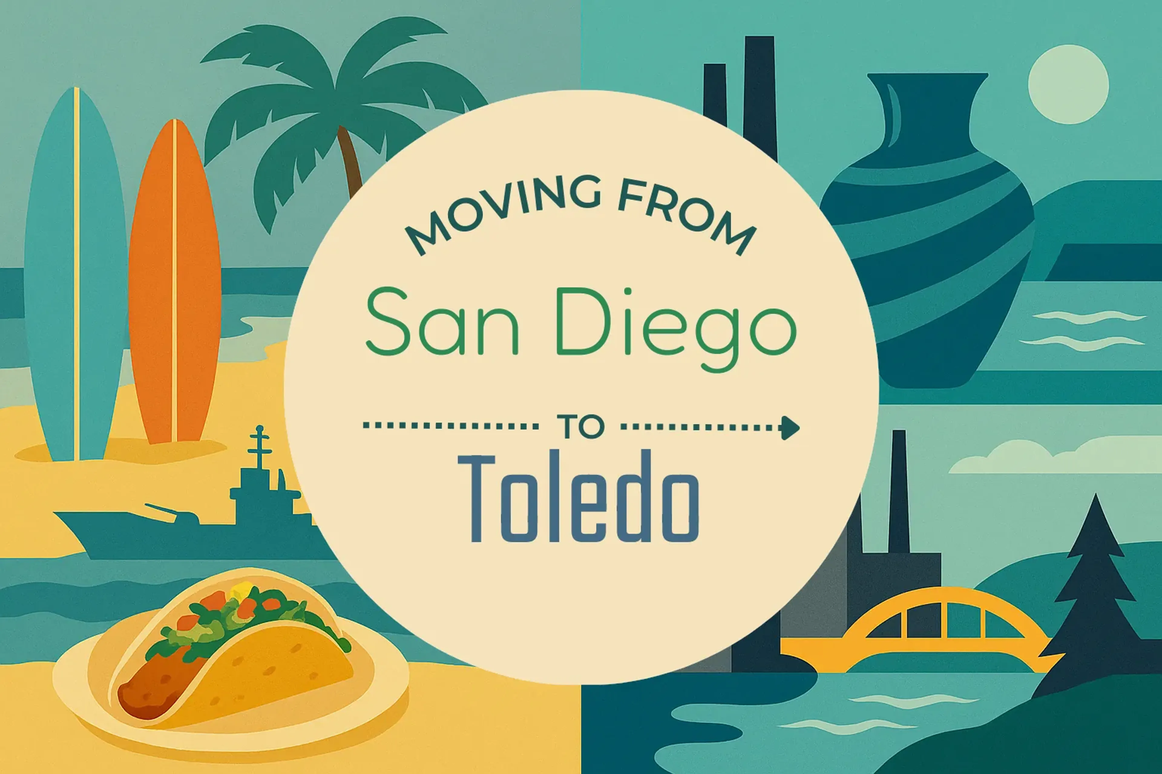Side-by-side comparison of San Diego to Toledo moving companies