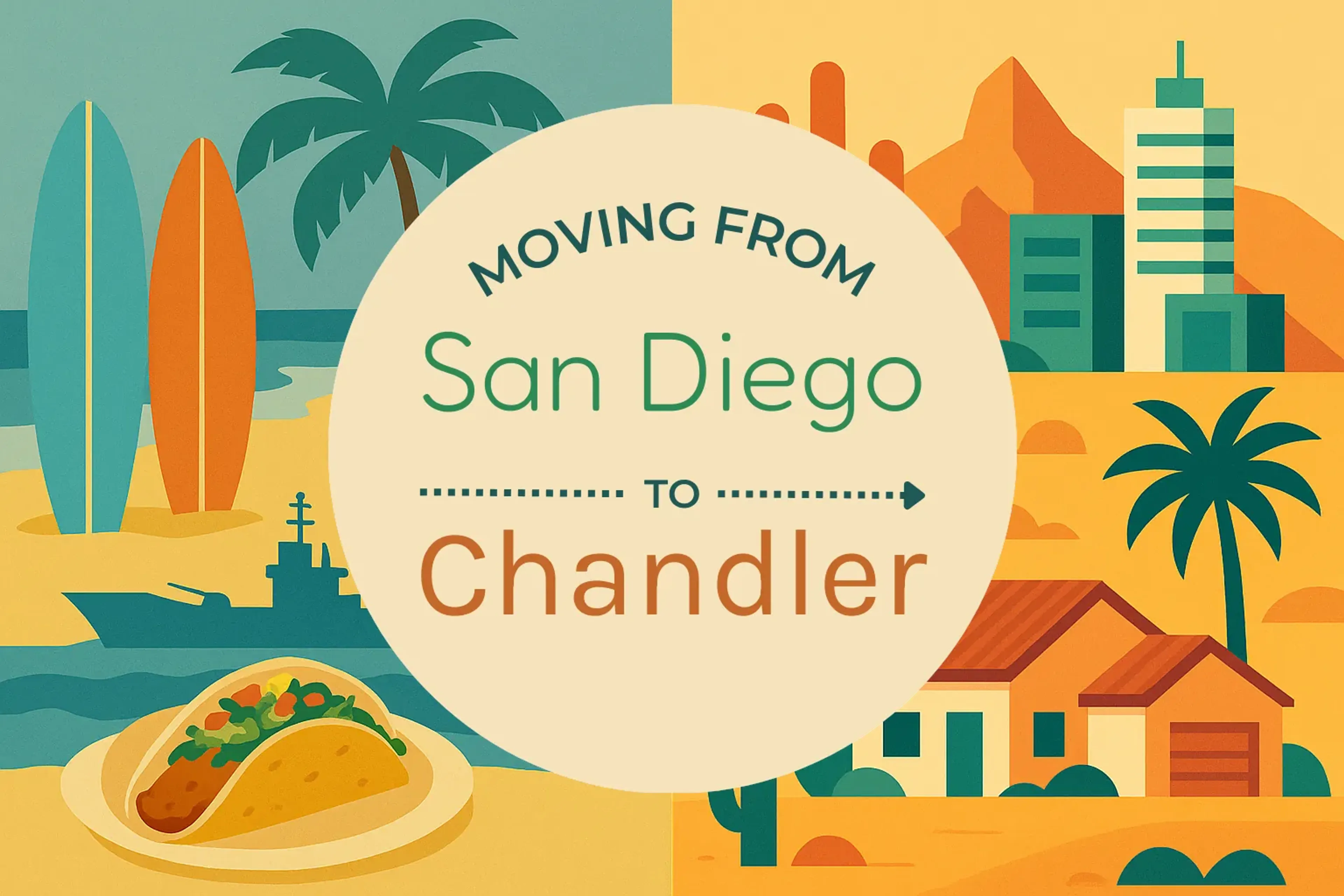 Side-by-side comparison of San Diego to Chandler moving companies