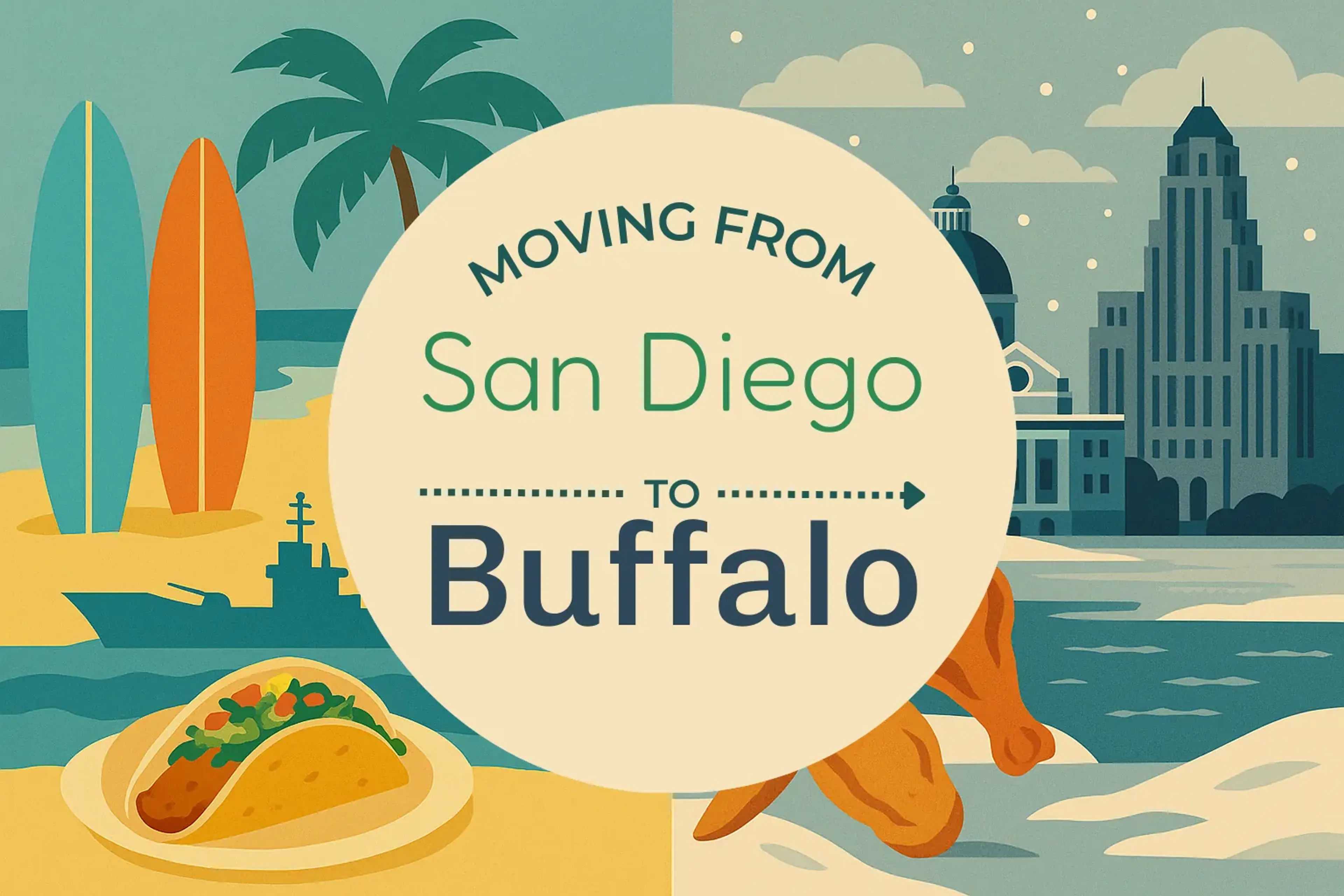 Side-by-side comparison of San Diego to Buffalo moving companies