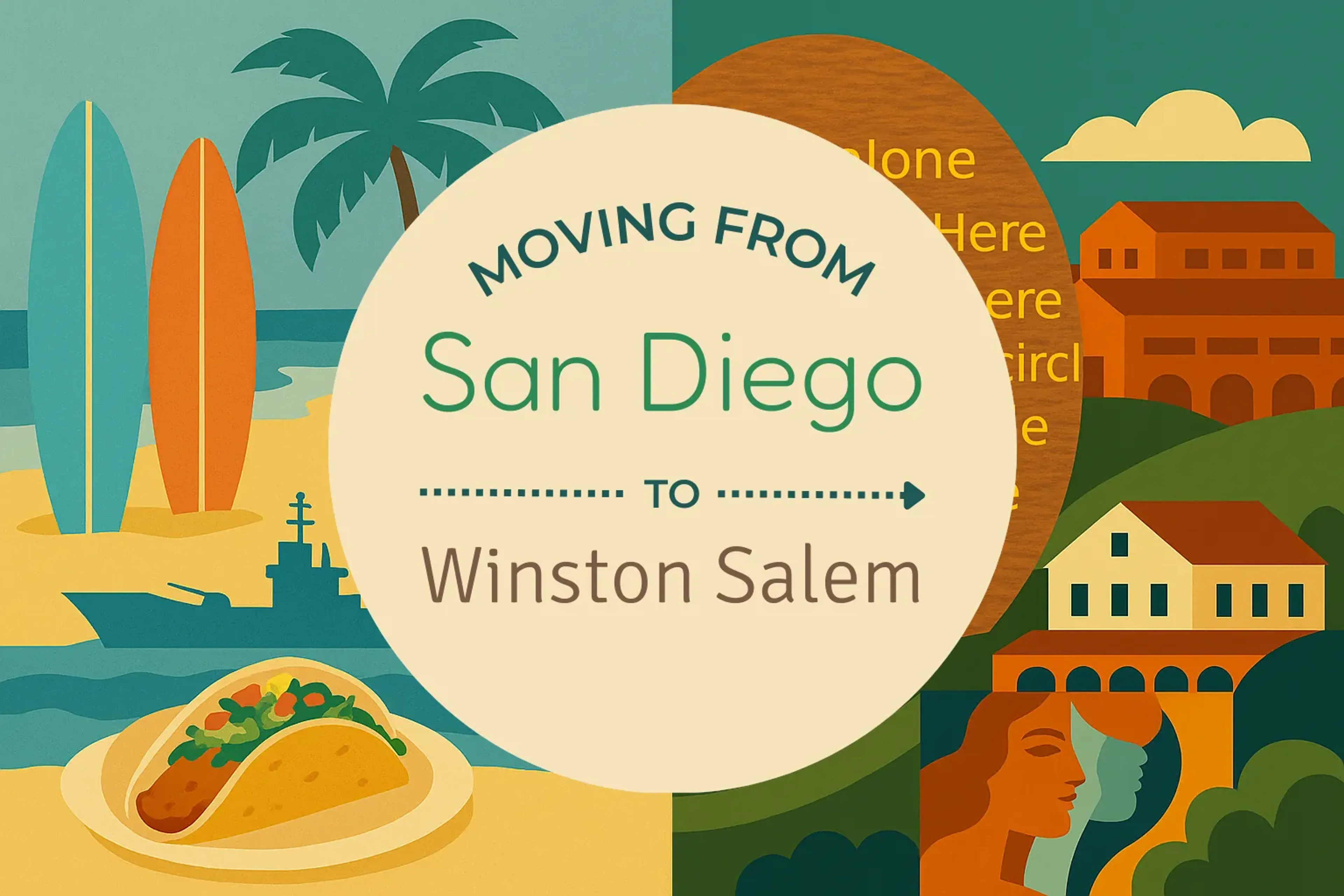Side-by-side comparison of San Diego to Winston Salem moving companies