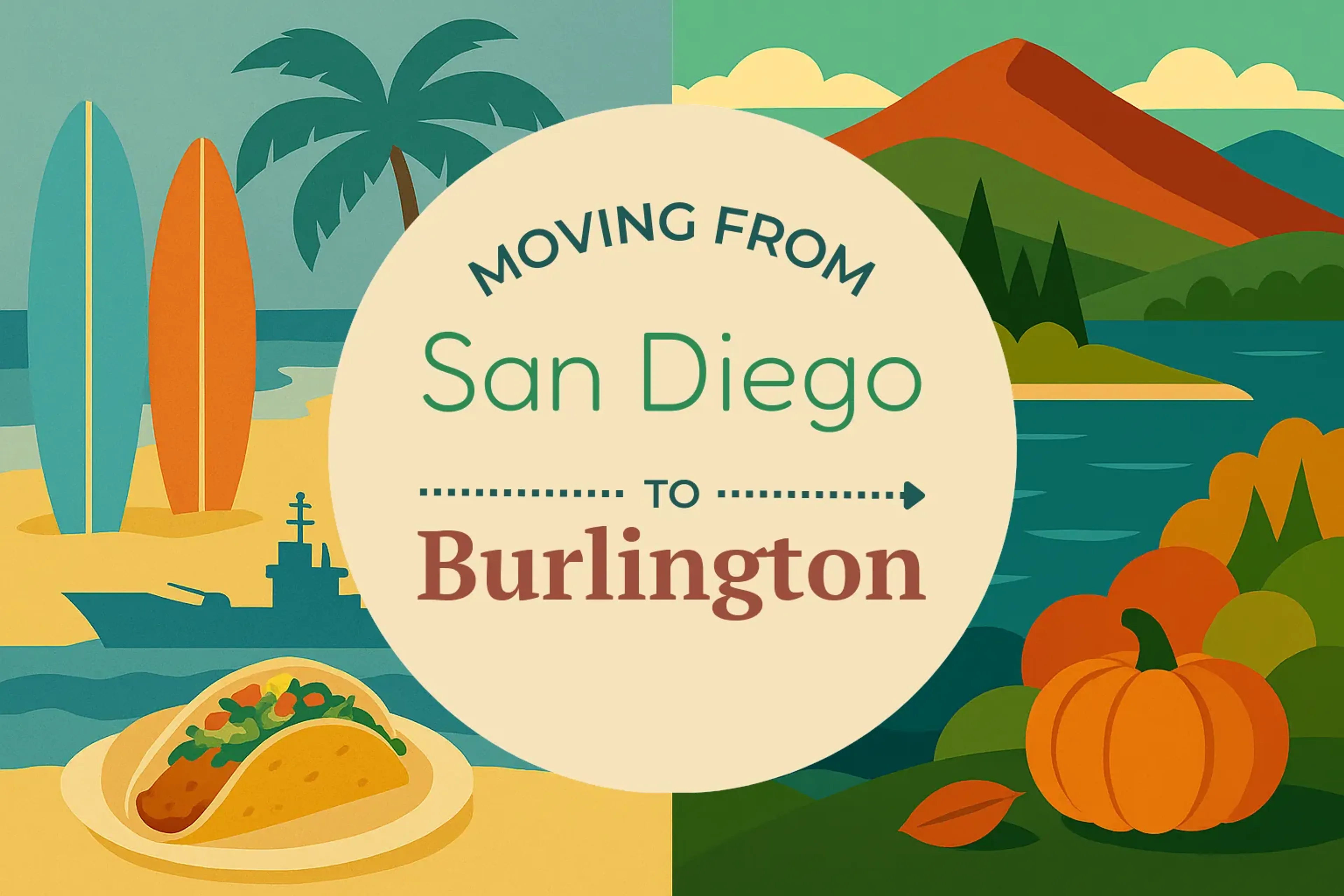 Side-by-side comparison of San Diego to Burlington moving companies