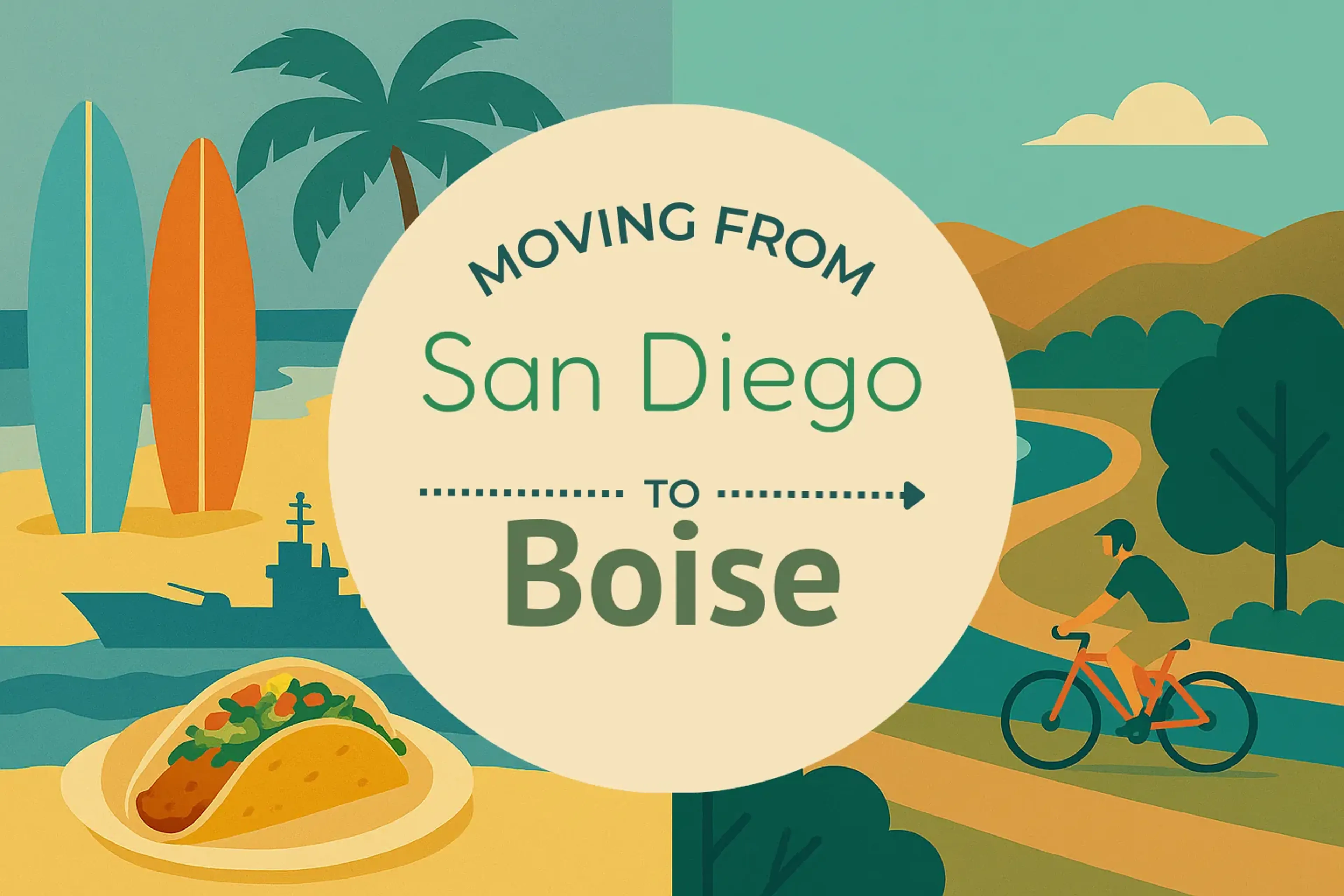 Side-by-side comparison of San Diego to Boise moving companies