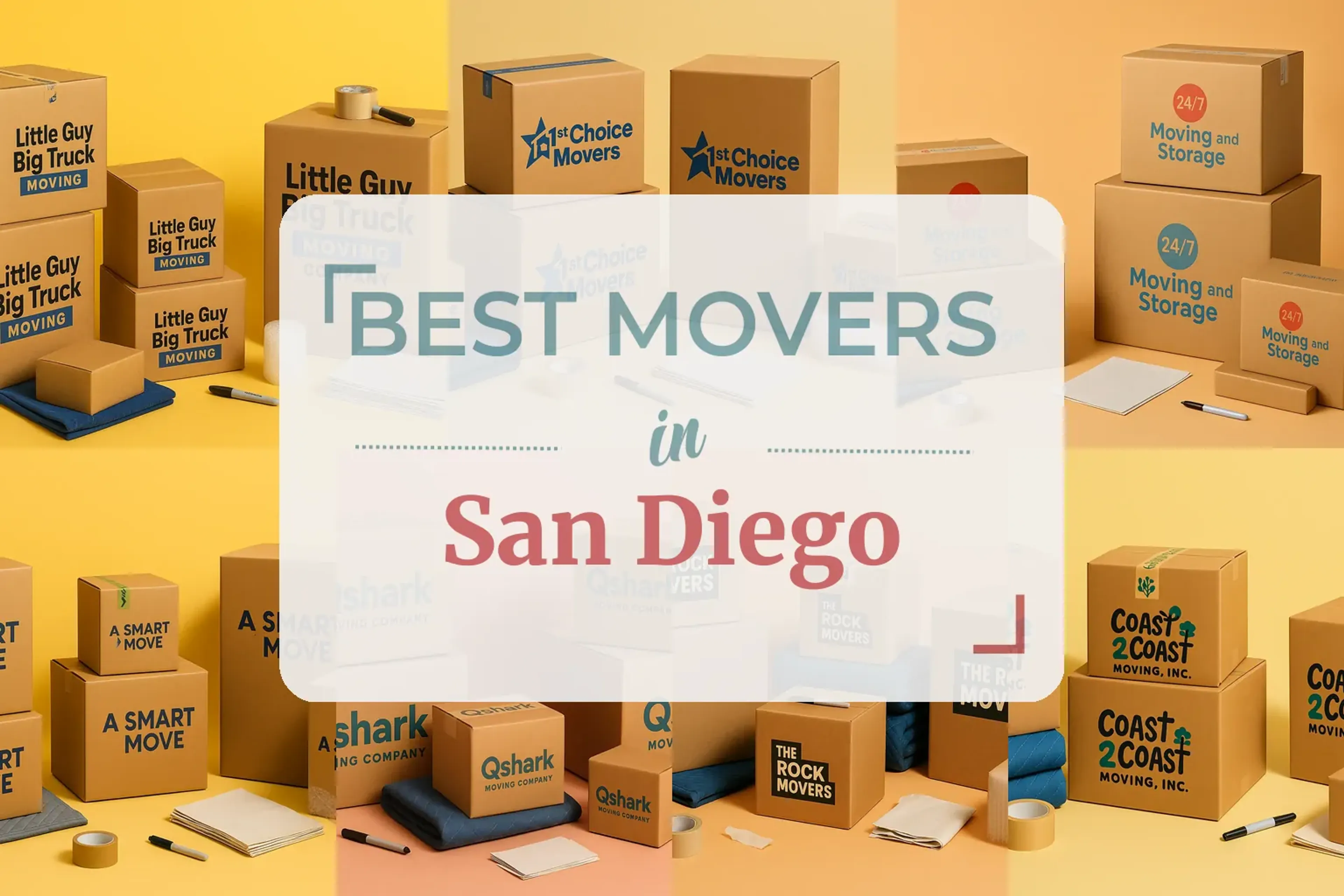 Side-by-side comparison of San Diego moving companies
